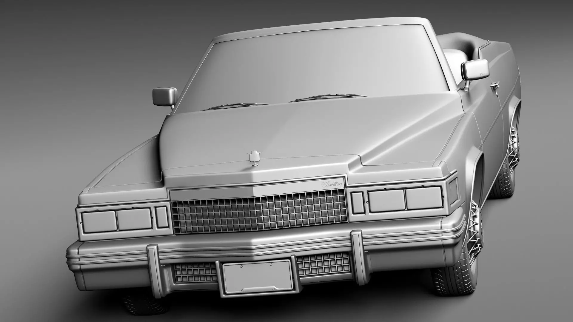 Cadillac DeVille Convertible 1977 3D model_9