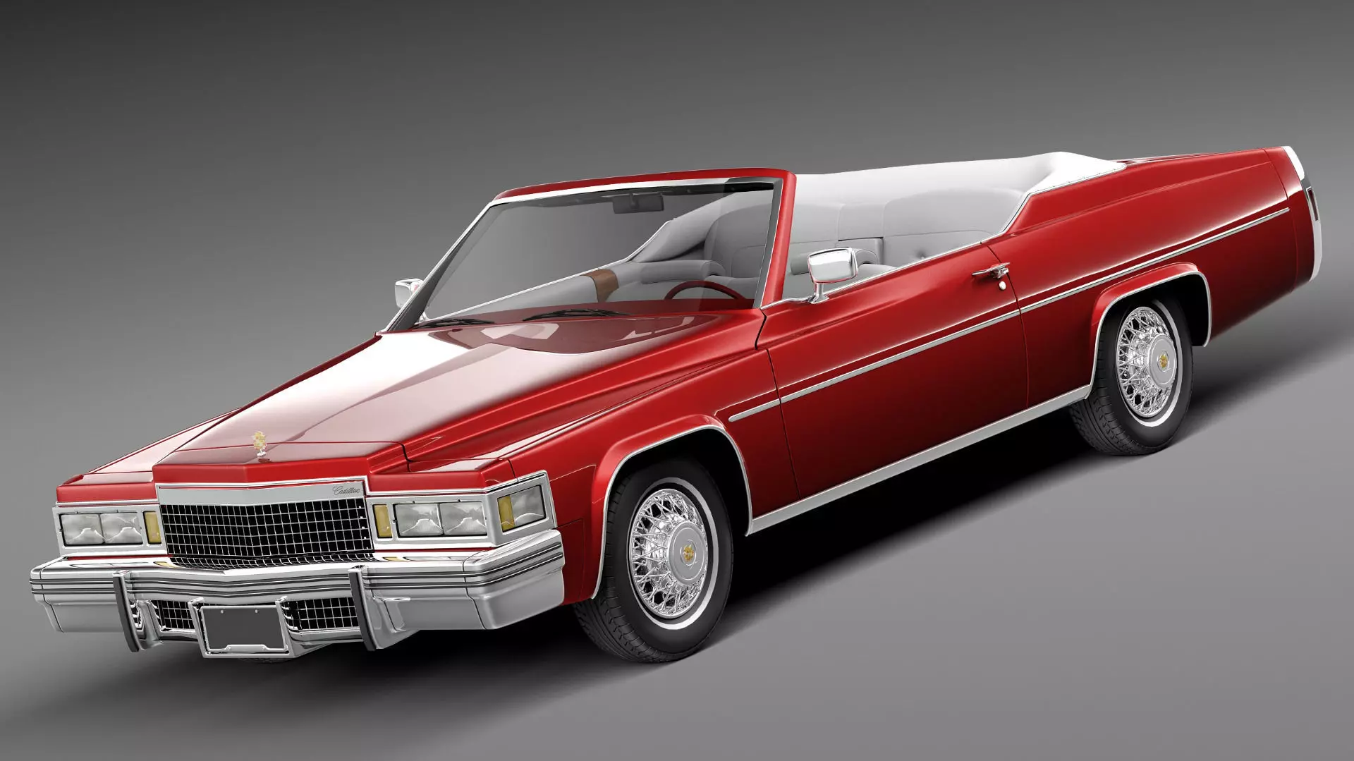 Cadillac DeVille Convertible 1977 3D model_0