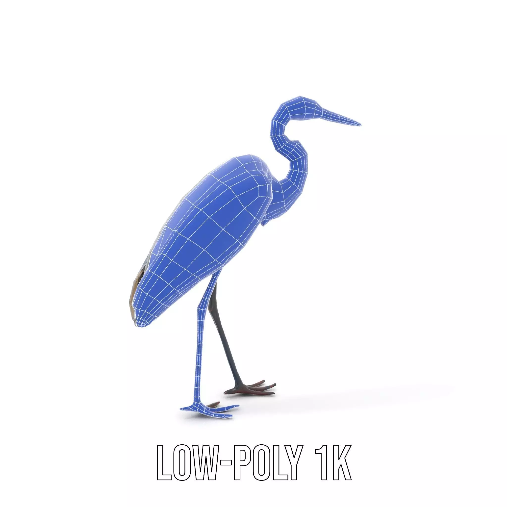 Elegant Heron model pack Low-poly 3D model_18