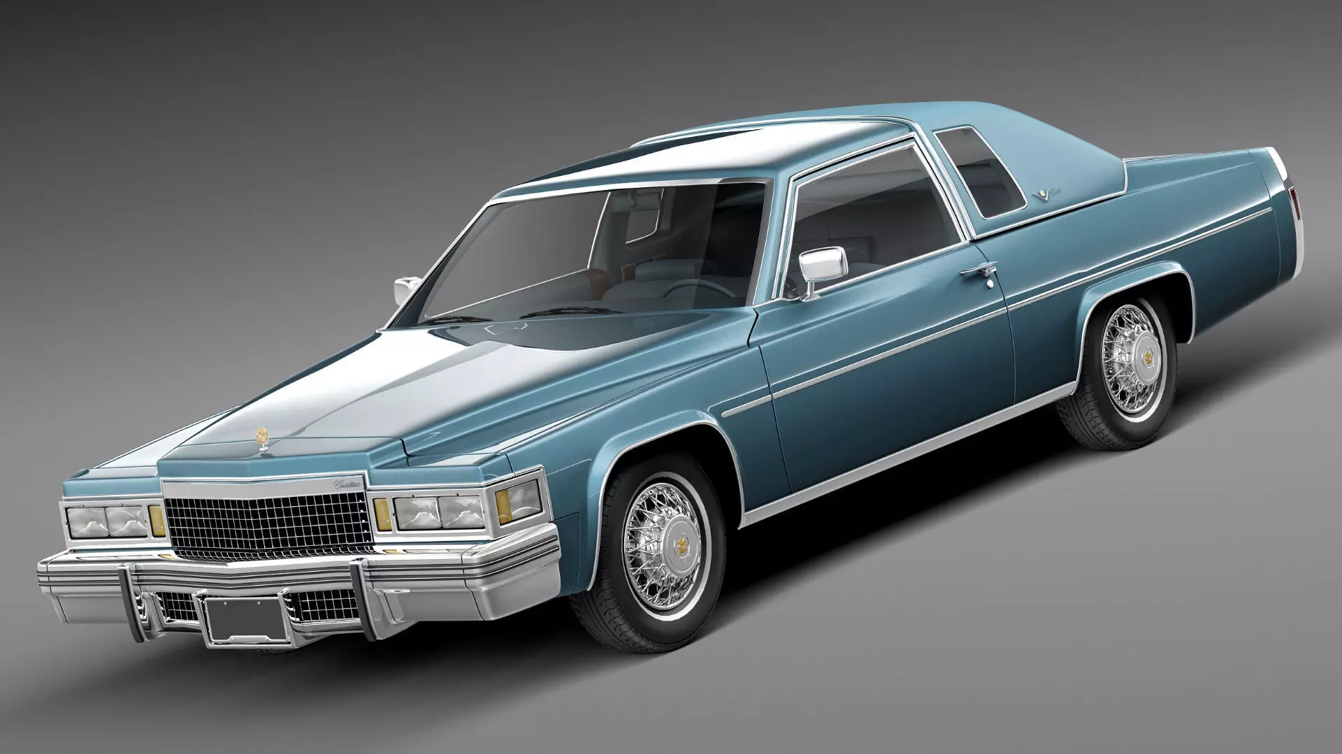 Cadillac DeVille Coupe 1977 3D model_0