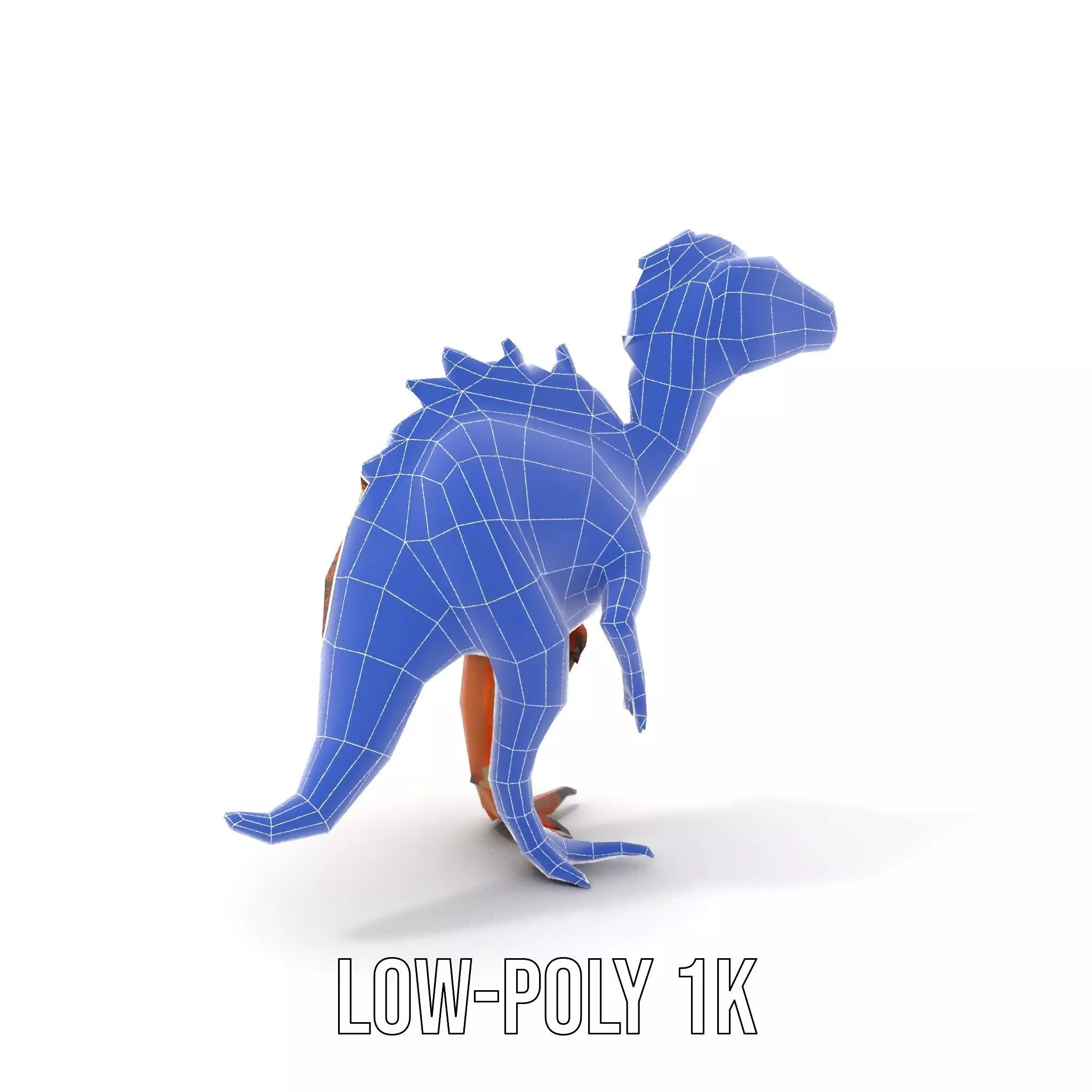 Spiky Dino Brown model pack Low-poly 3D model_10