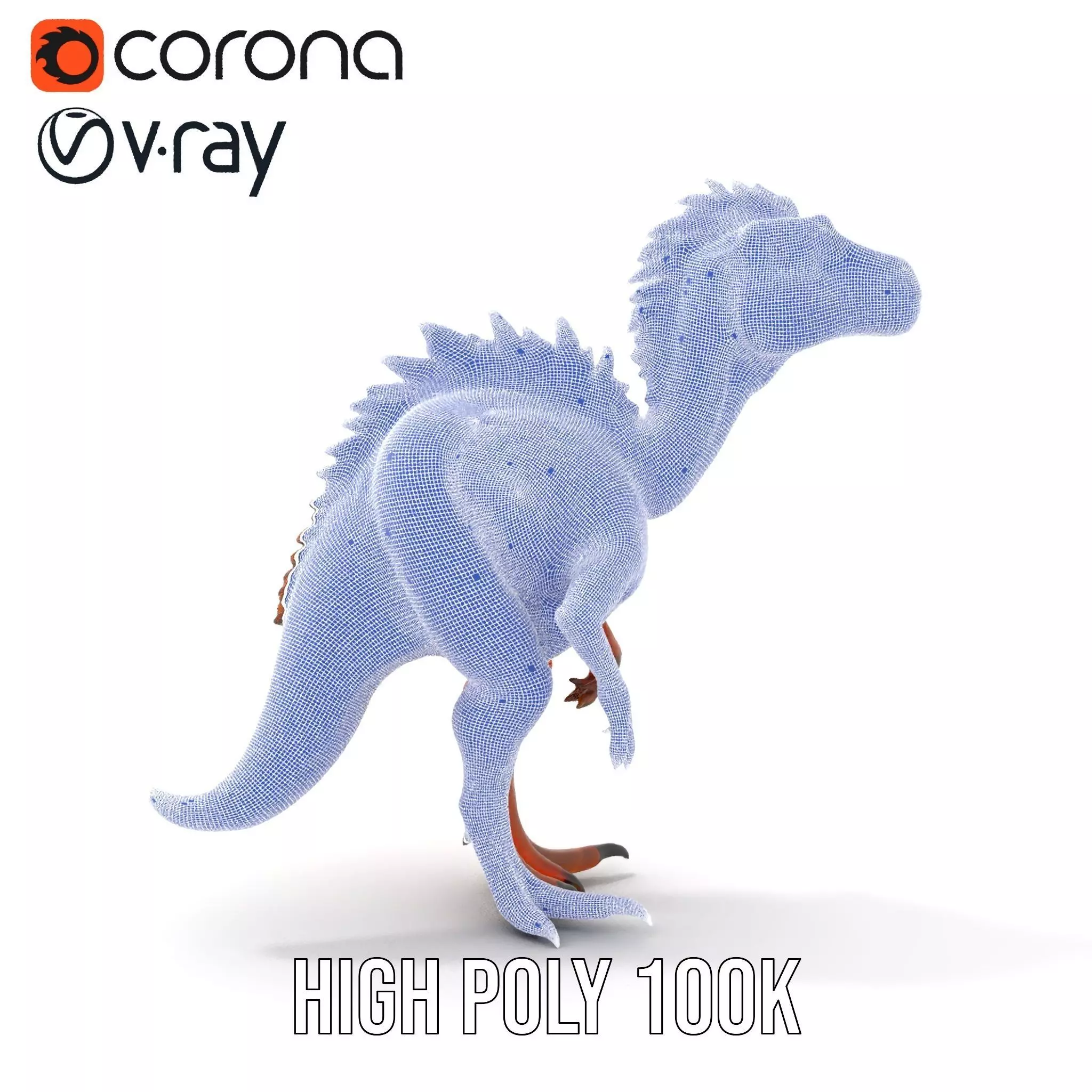 Spiky Dino Brown model pack Low-poly 3D model_35