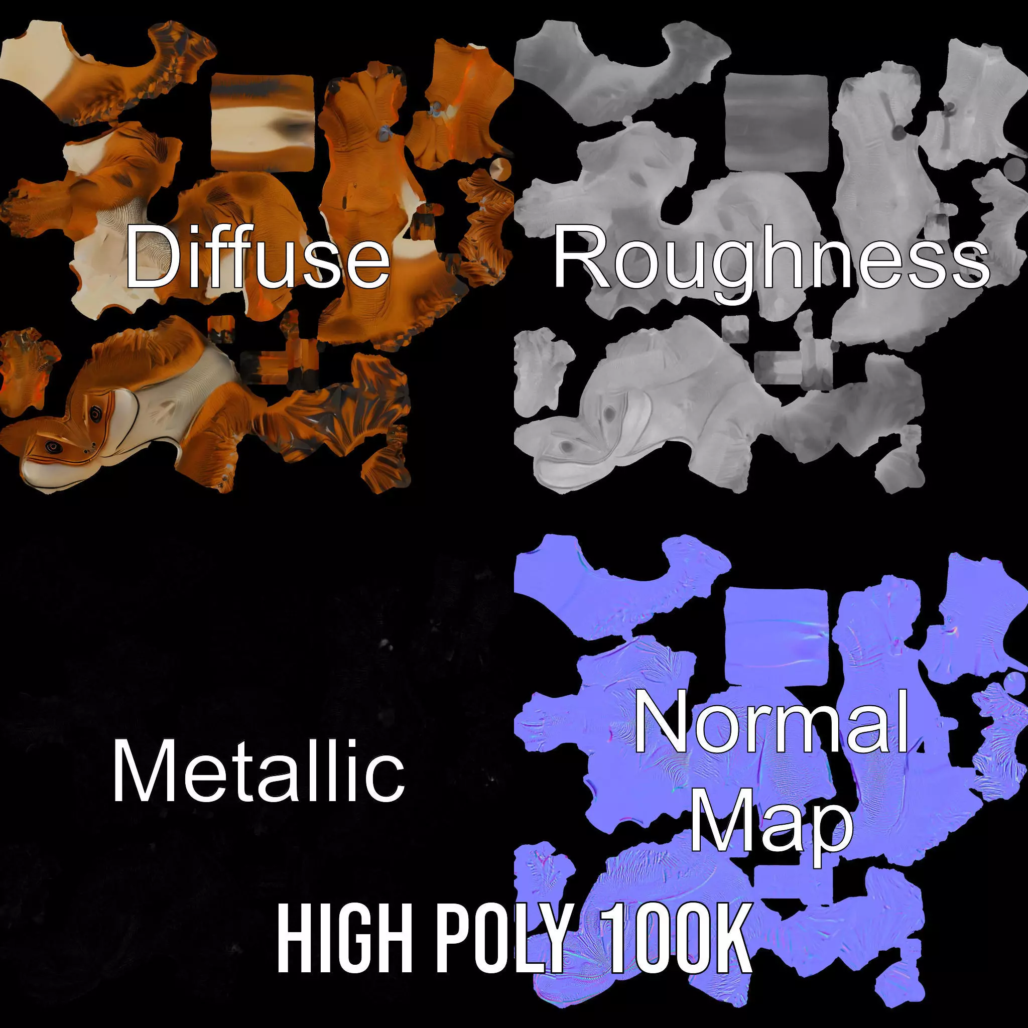 Spiky Dino Brown model pack Low-poly 3D model_4