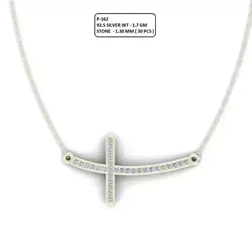 Elegant sideways cross pendant 