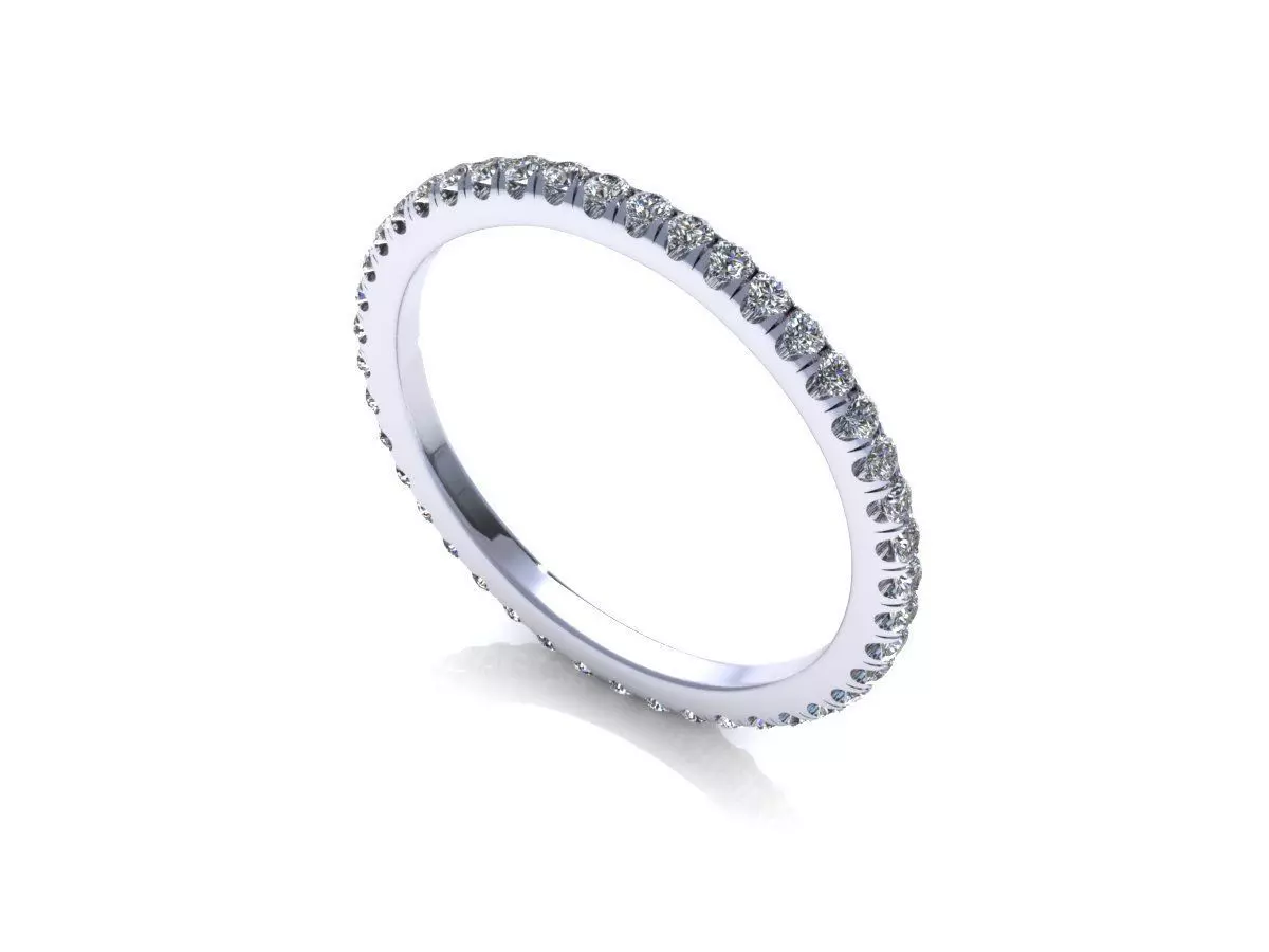 Wedding Band Ring 3D print model_0
