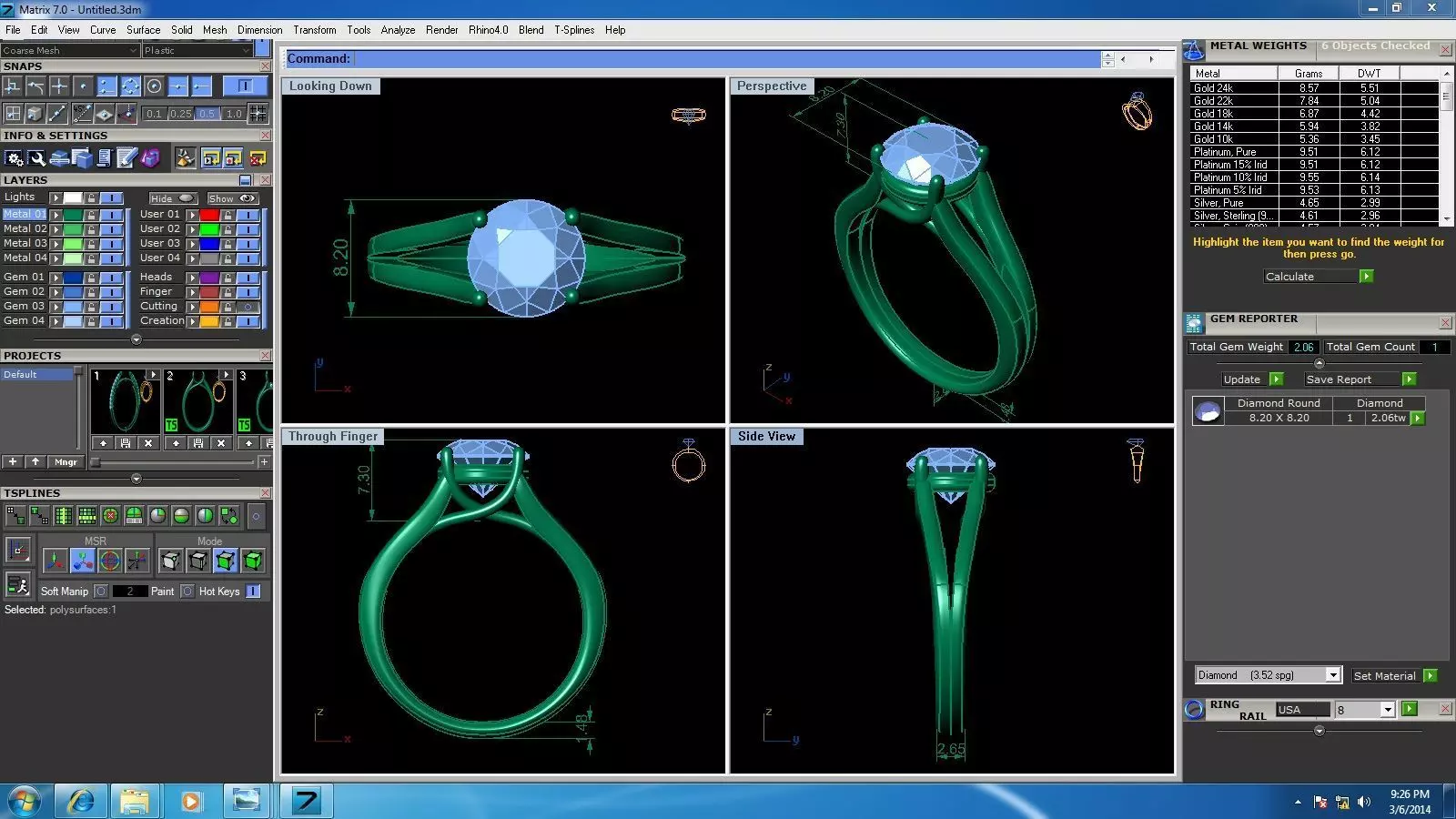 Twist Prong Diamond Ring 3D print model_4