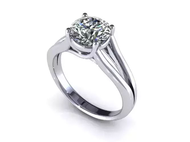 Twist Prong Diamond Ring