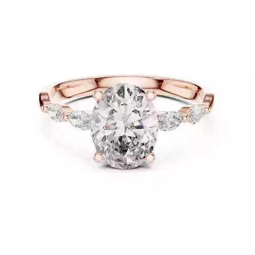 Five Stone Marquise and Oval Cut Diamond Wedding Ring File Video