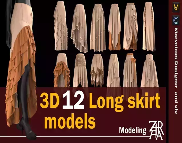 12 long skirt models