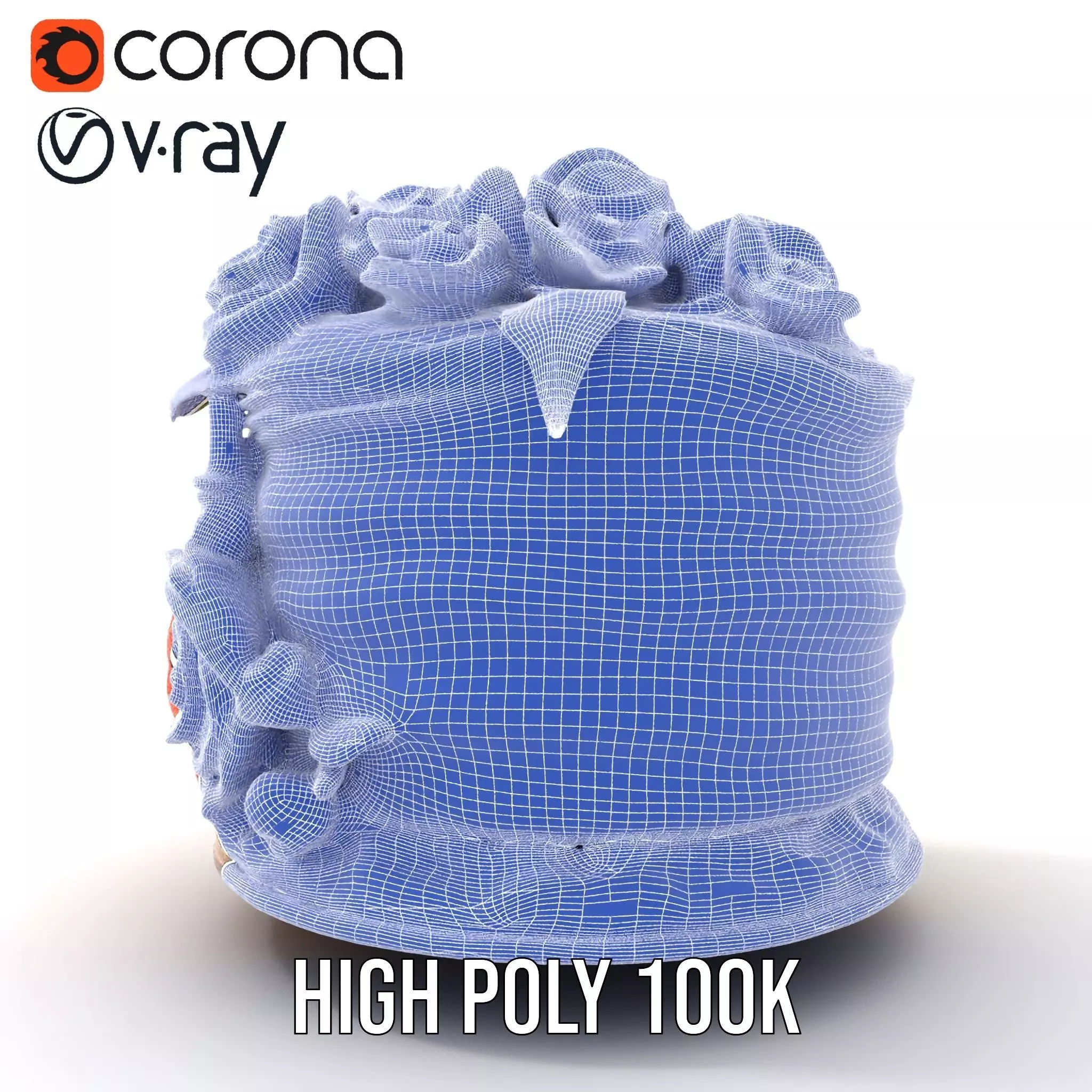 Floral Cake Design model pack Low-poly 3D model_34