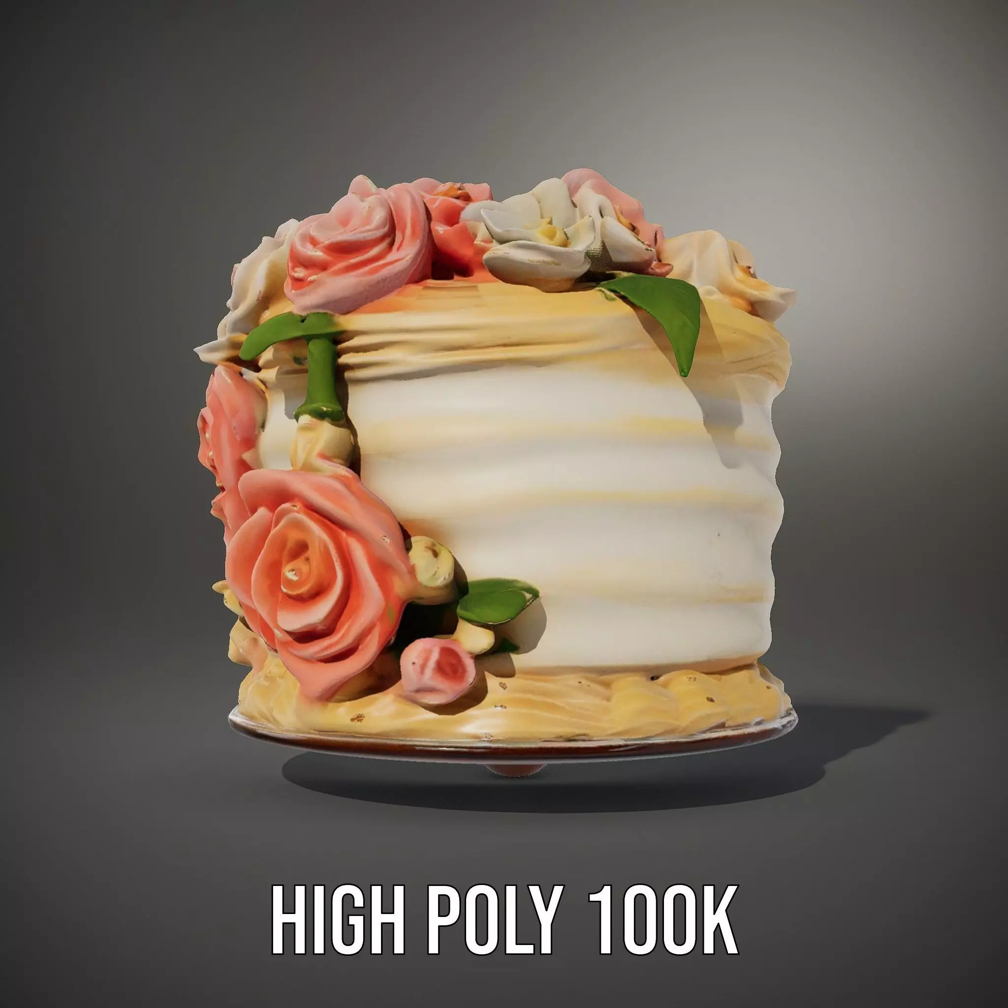 Floral Cake Design model pack Low-poly 3D model_15