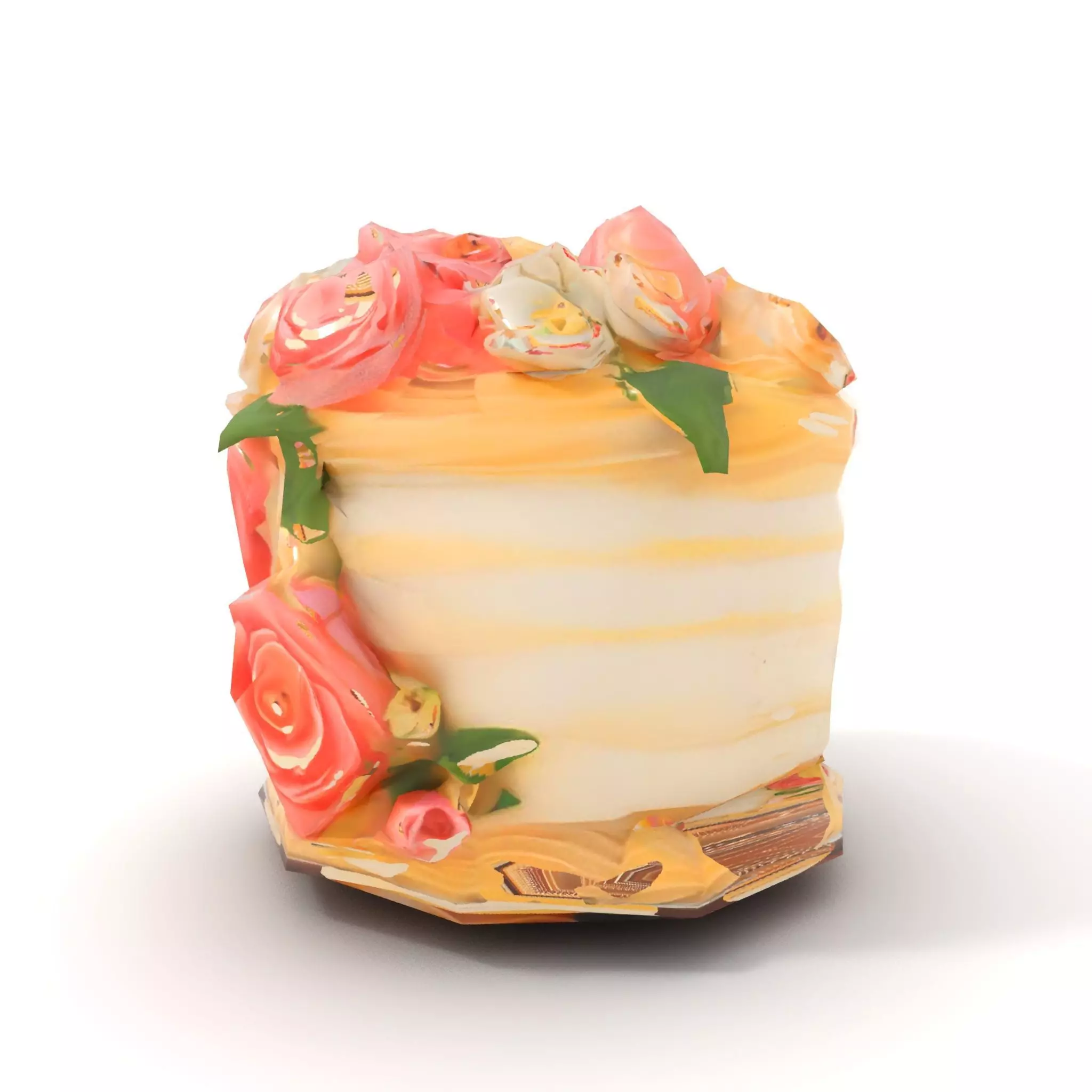Floral Cake Design model pack Low-poly 3D model_8