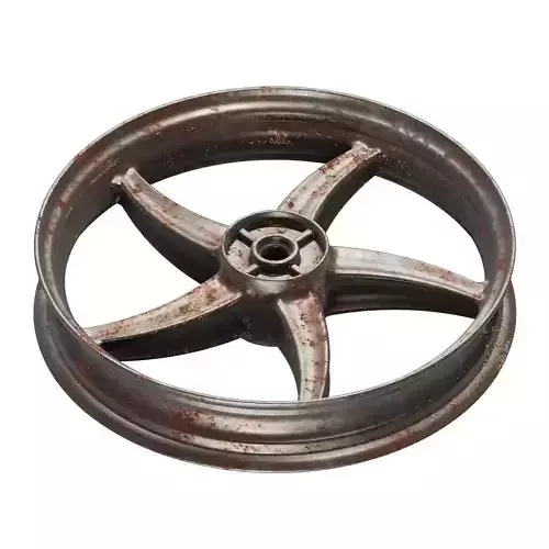 Rusty Alloy Wheel Rim 3D model