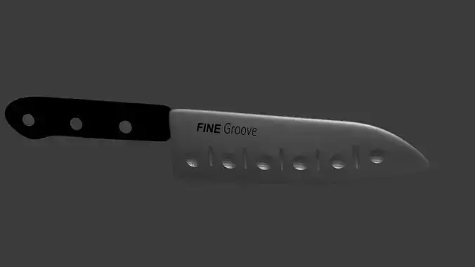Kitchen knife for slicing meat