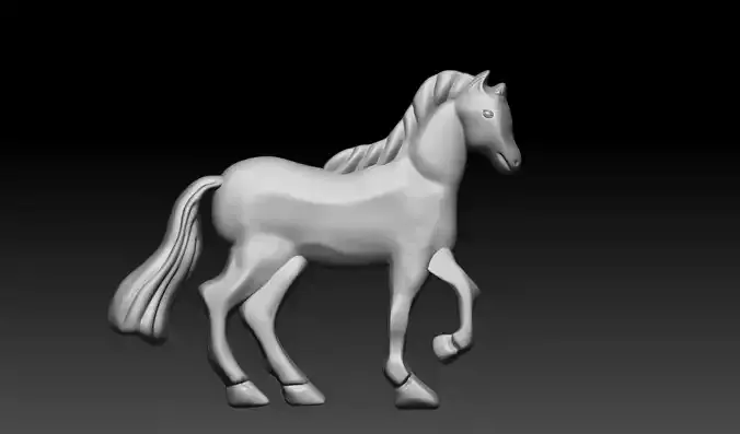 Horse Relief 3D Printable Model Flatback 