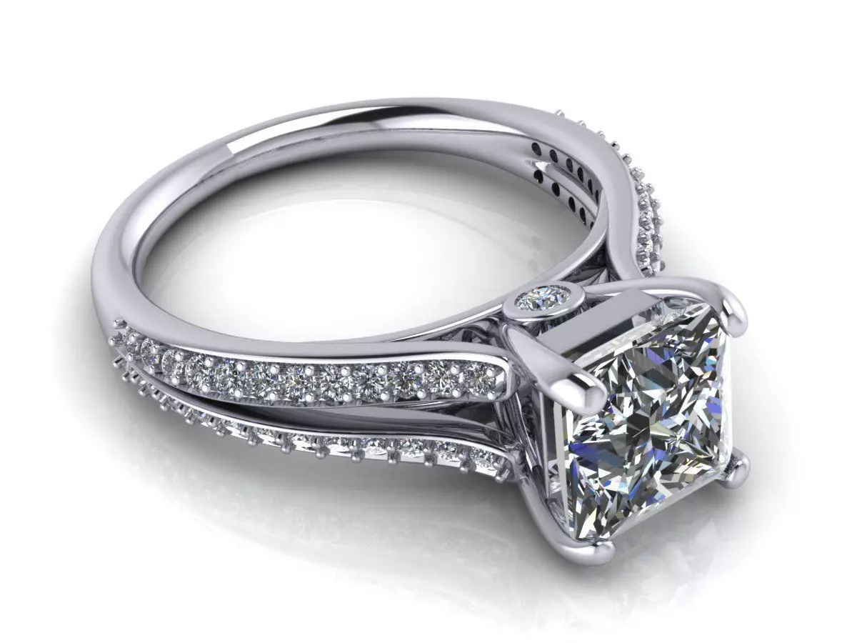 Woman Wedding Ring 3D print model_3