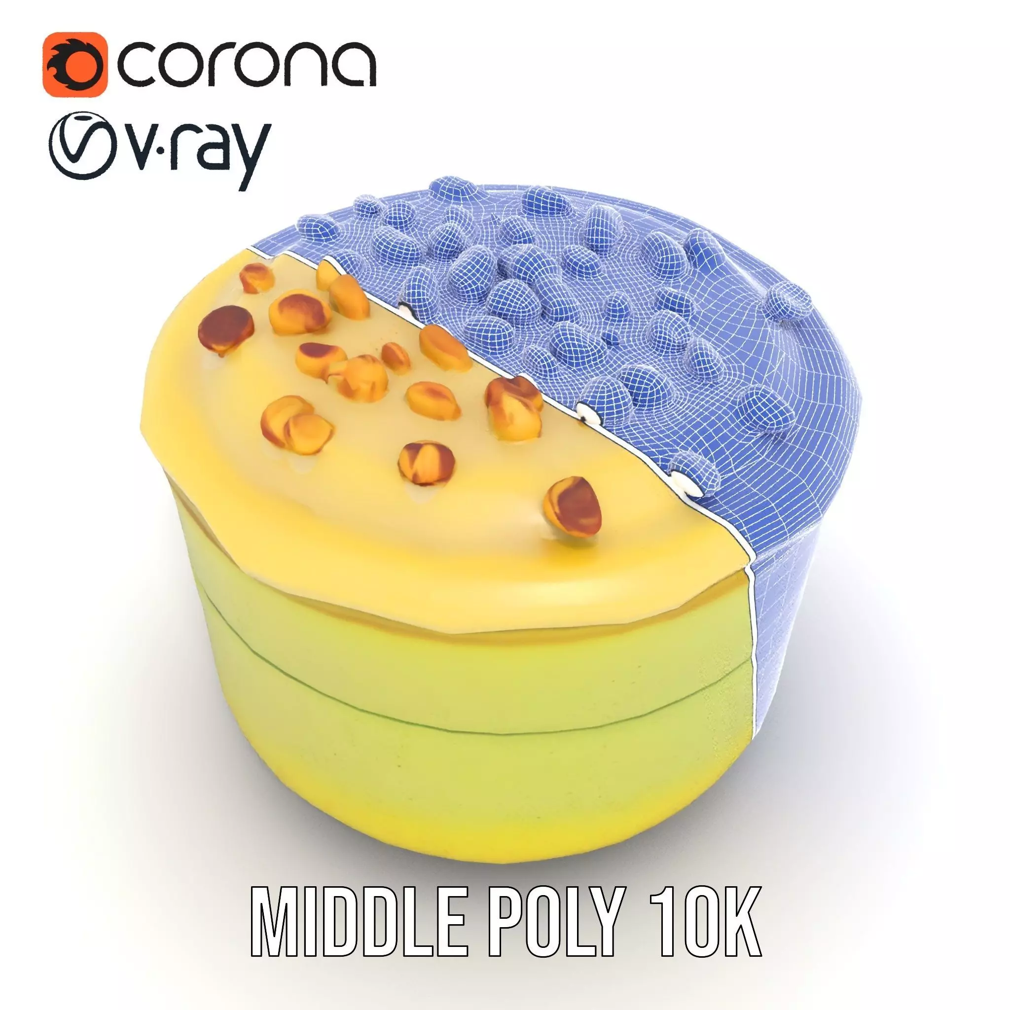 Creamy Pistachio Cake model pack Low-poly 3D model_28