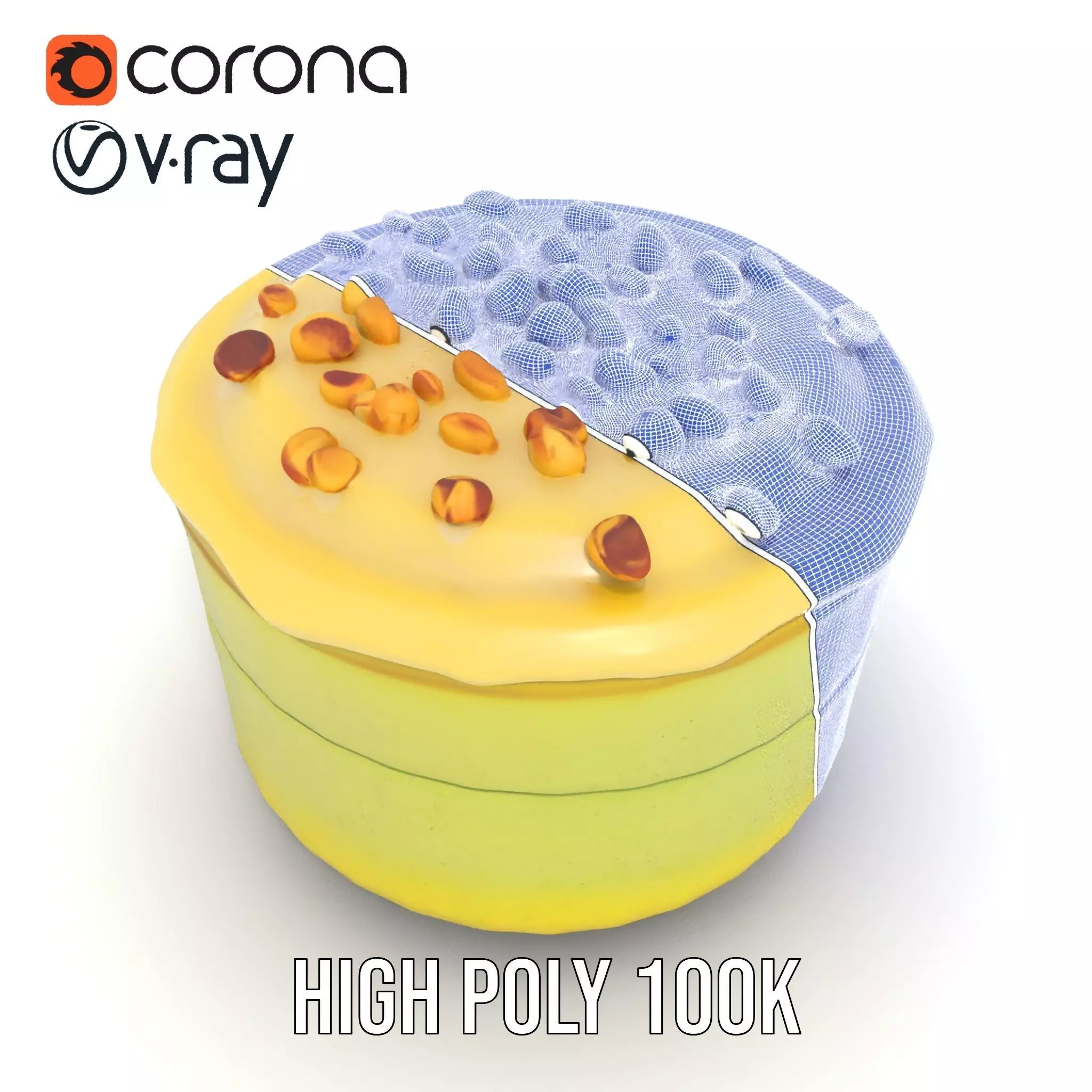 Creamy Pistachio Cake model pack Low-poly 3D model_34