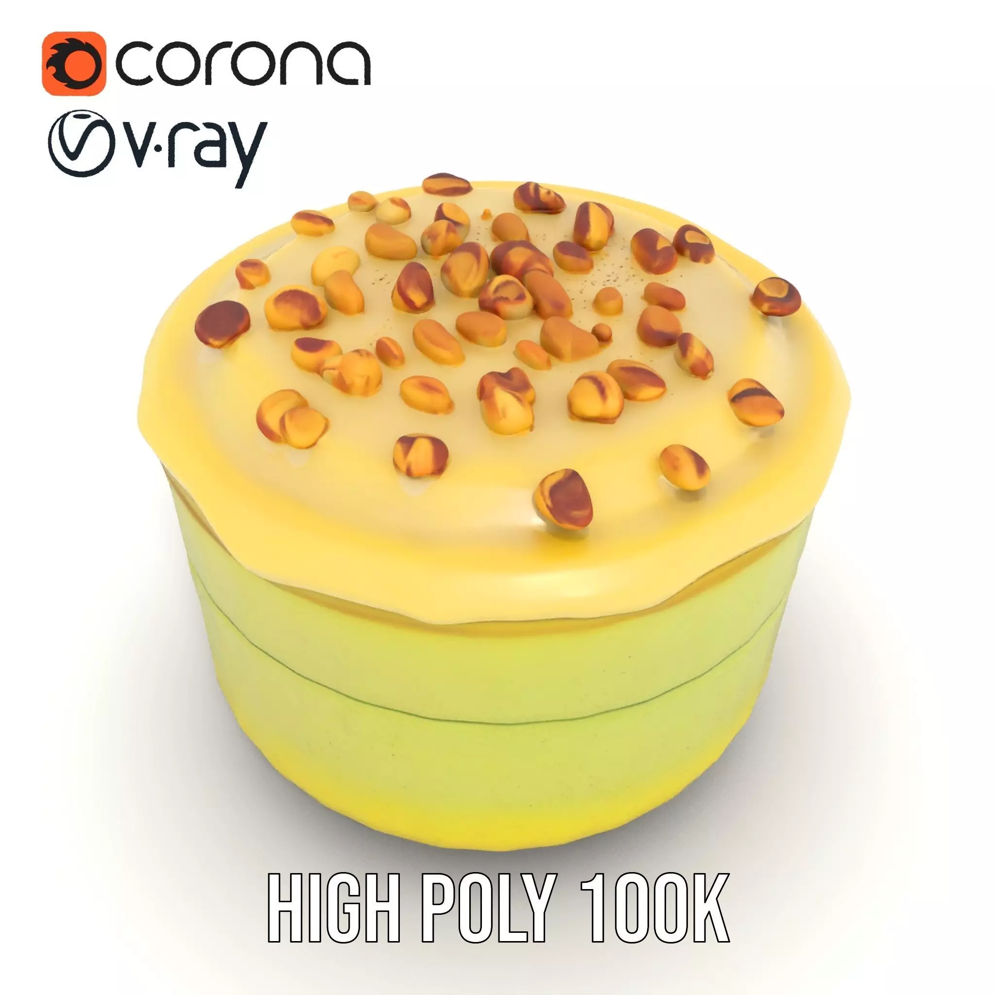 Creamy Pistachio Cake model pack Low-poly 3D model_18
