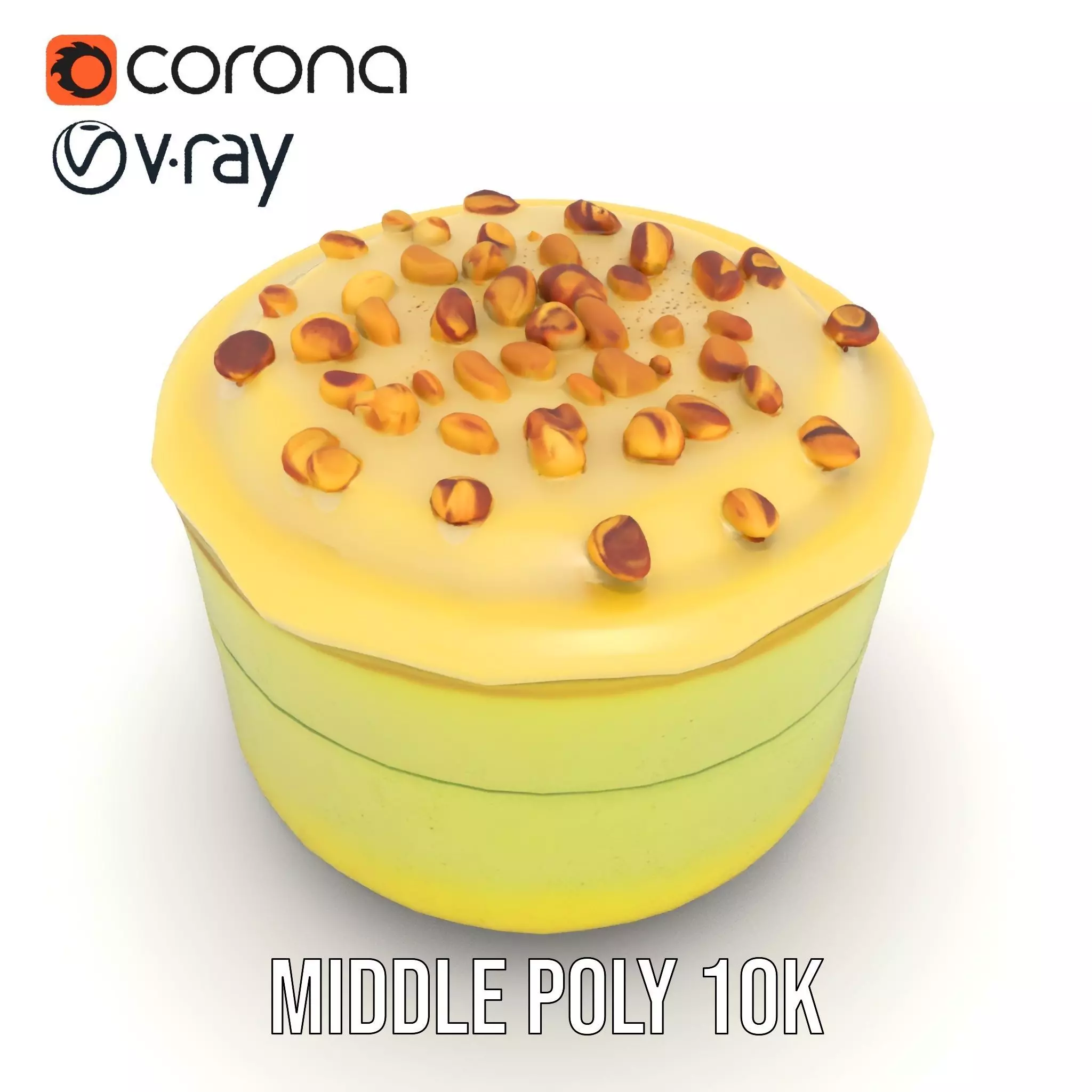 Creamy Pistachio Cake model pack Low-poly 3D model_12