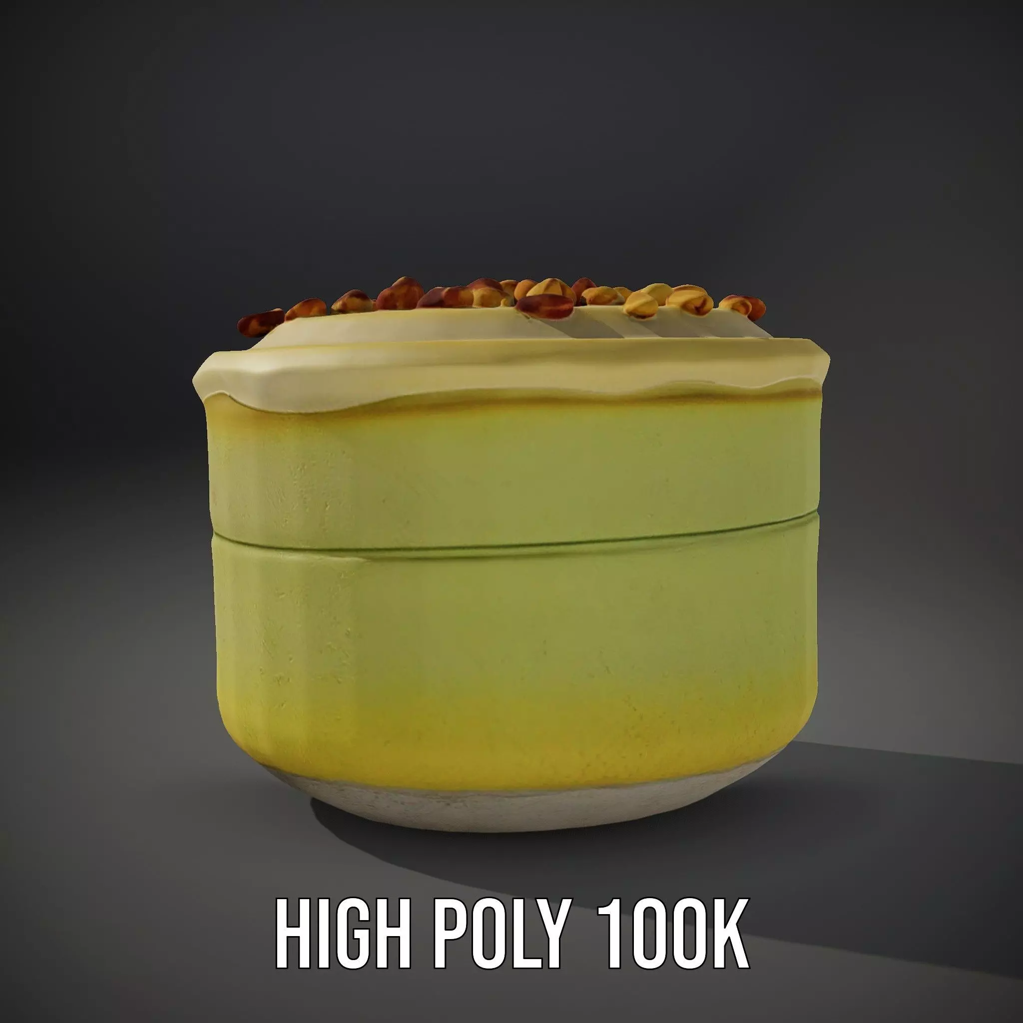 Creamy Pistachio Cake model pack Low-poly 3D model_9