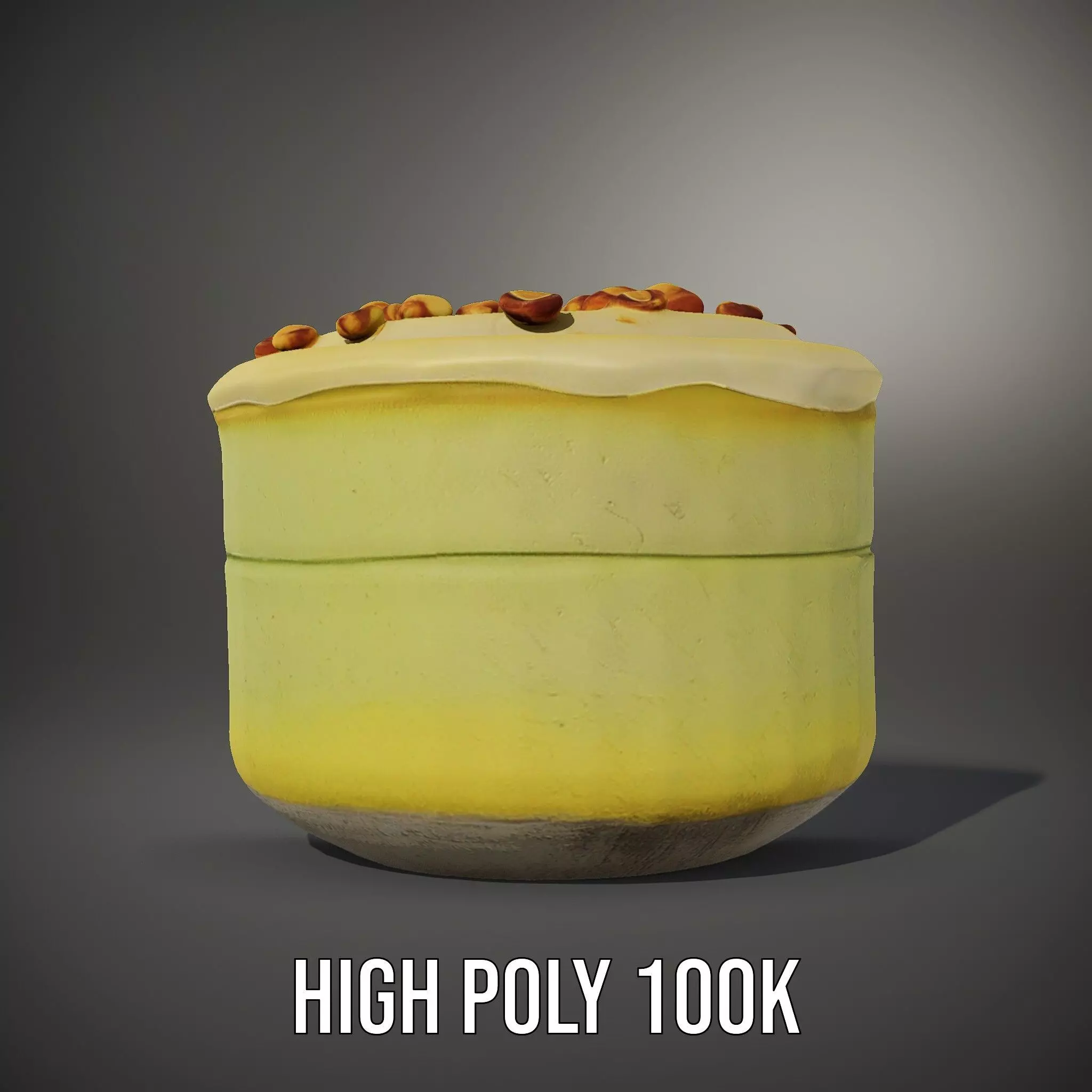Creamy Pistachio Cake model pack Low-poly 3D model_11