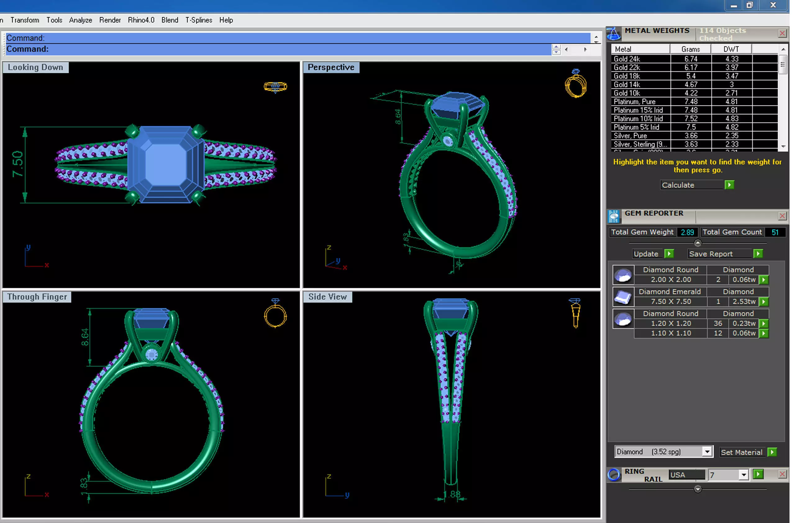 Princess Engagement Ring 3D print model_4