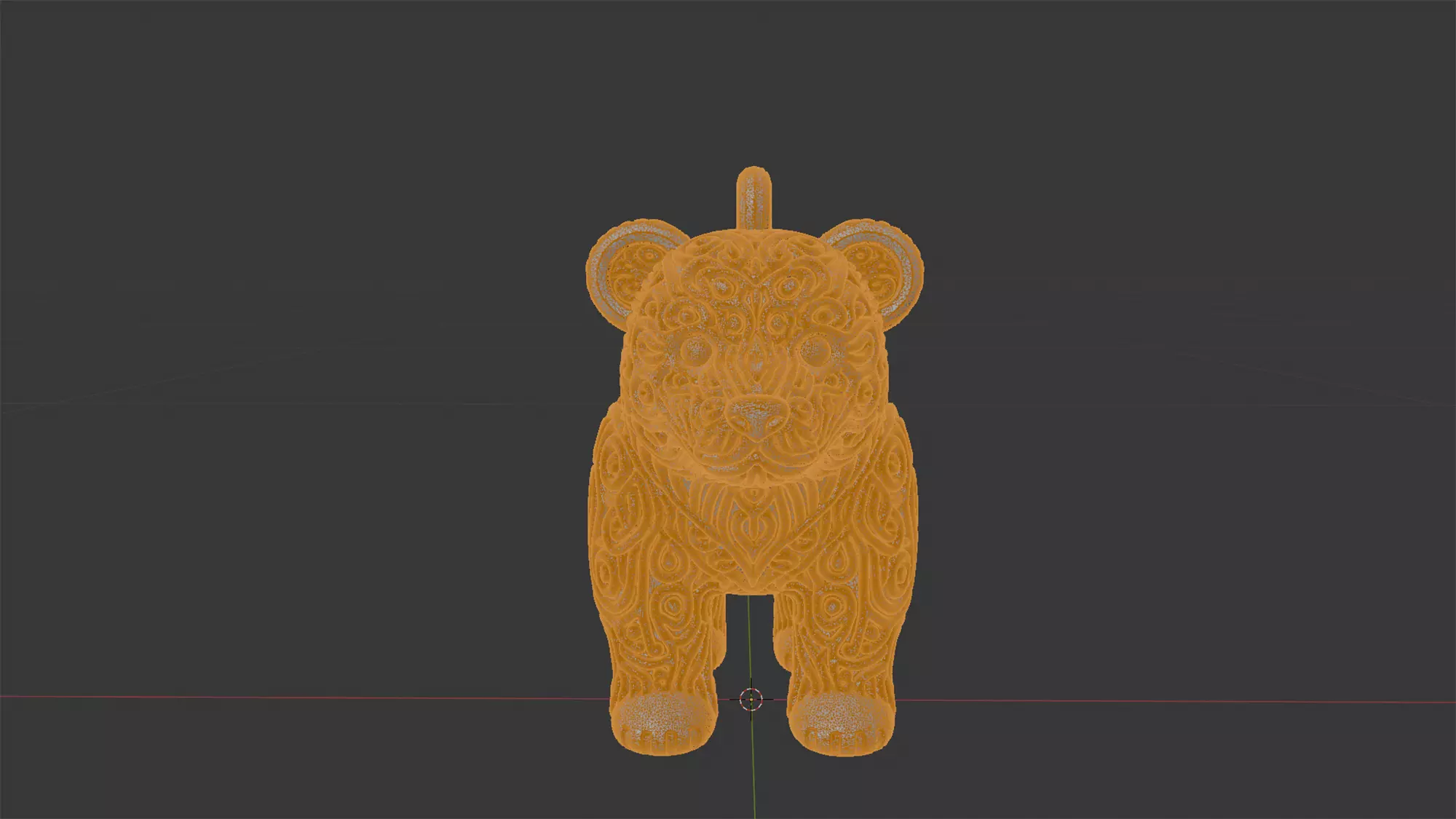 Bear Pendant 3D Print Model 3D print model_7
