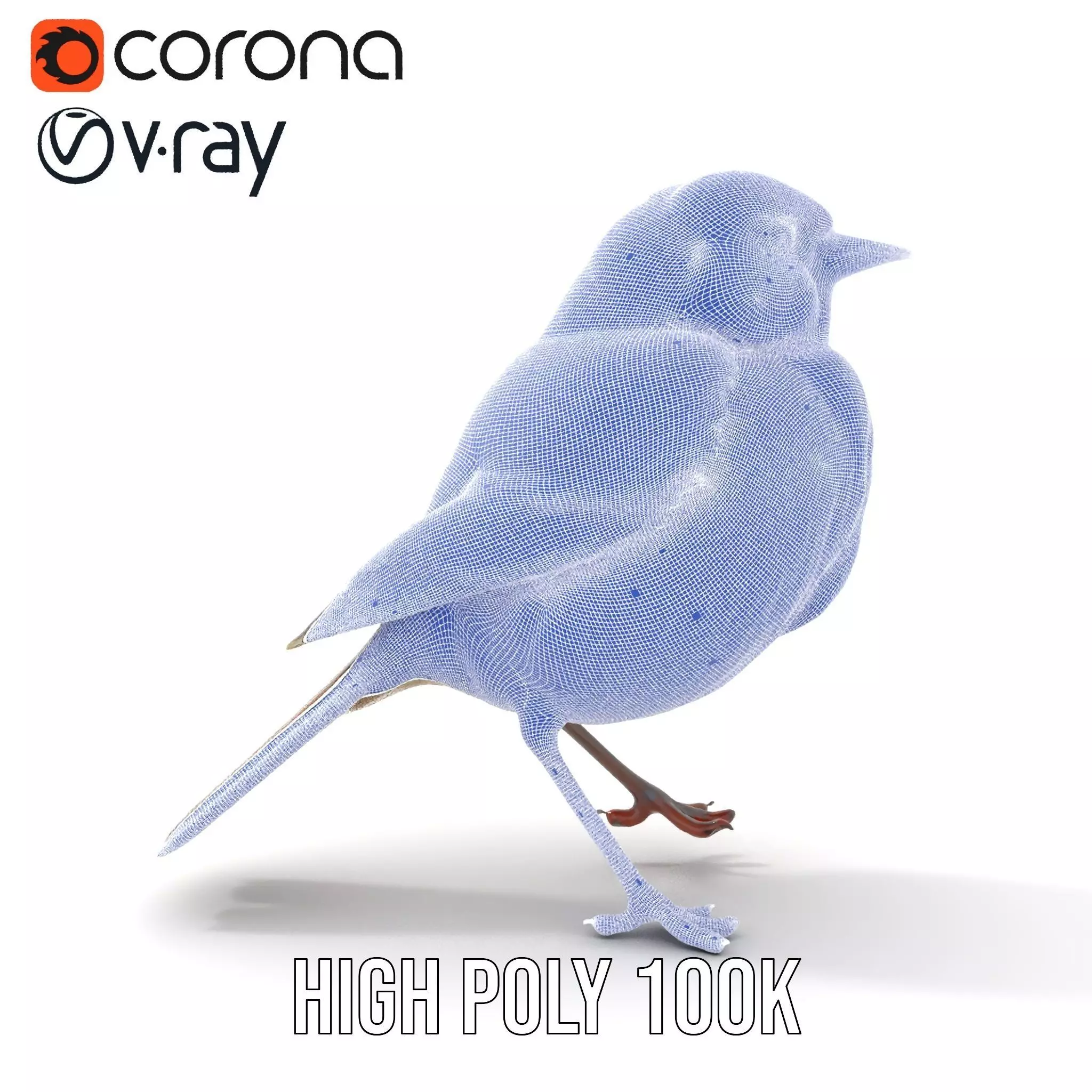 Golden Feathered Bird model pack Low-poly 3D model_35