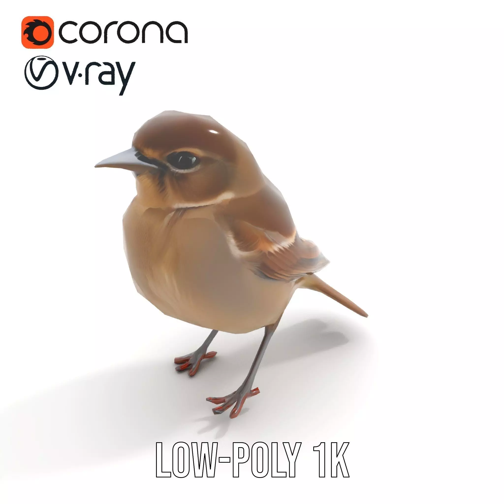 Golden Feathered Bird model pack Low-poly 3D model_15