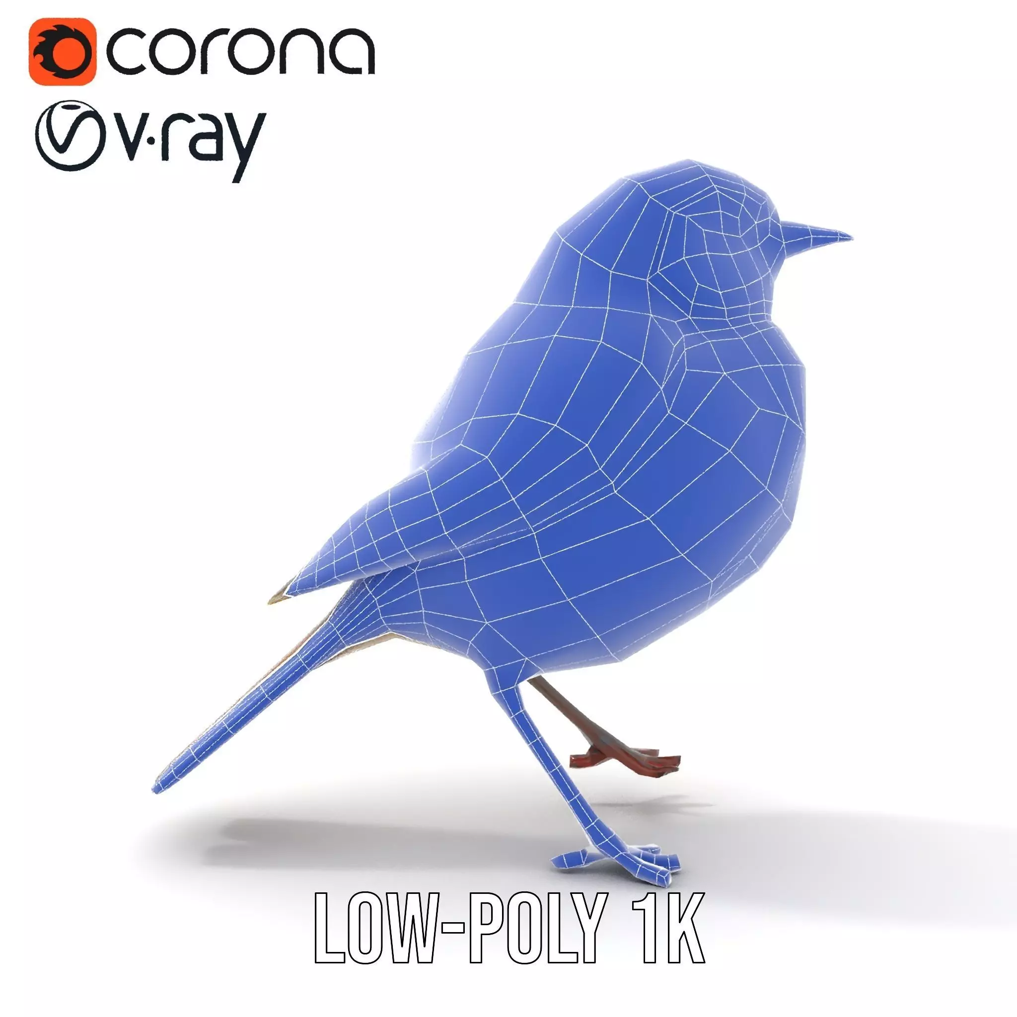 Golden Feathered Bird model pack Low-poly 3D model_23