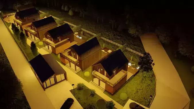 Cottage Resort with SPA 3D model 4