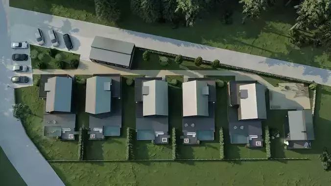 Cottage Resort with SPA 3D model 3