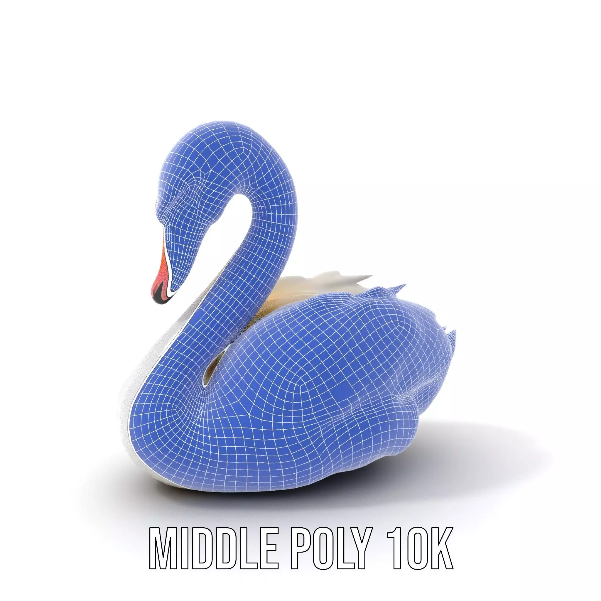 Elegant White Swan model pack Low-poly 3D model_17
