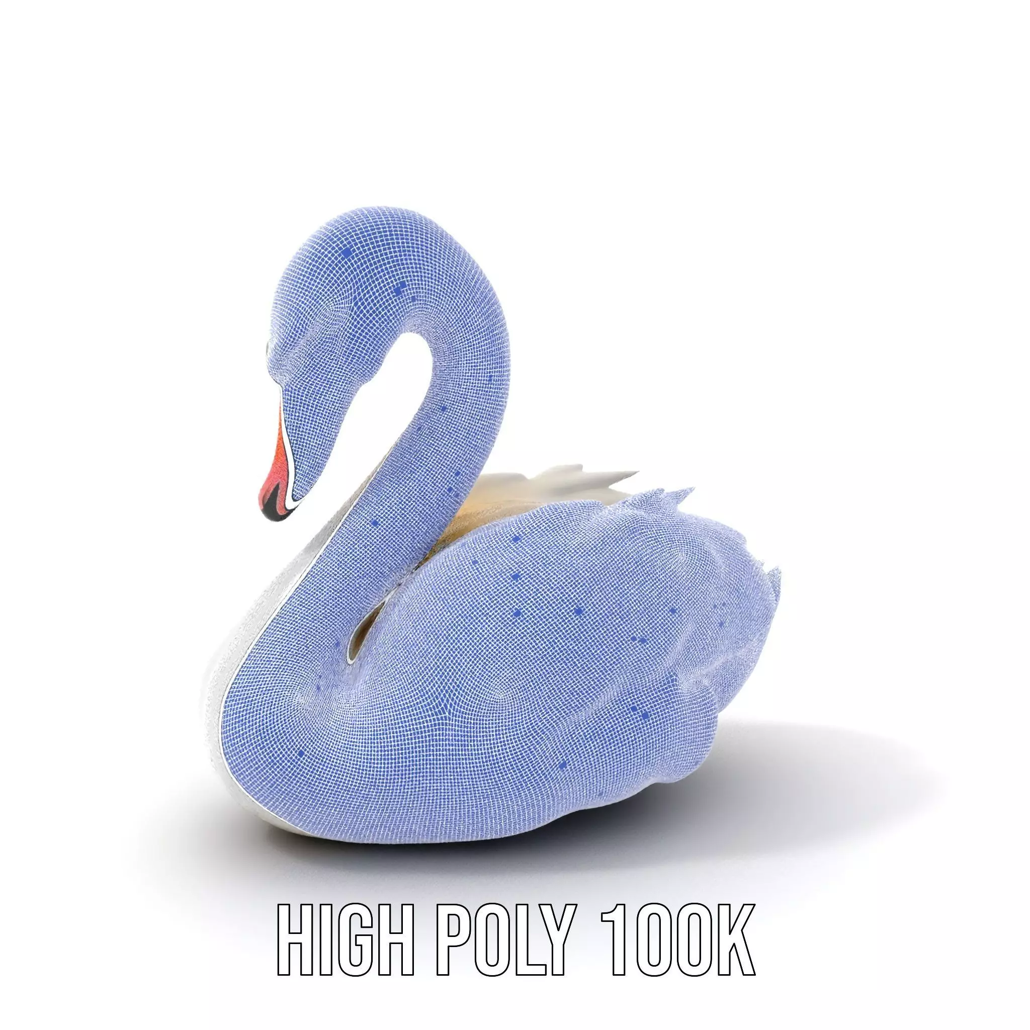 Elegant White Swan model pack Low-poly 3D model_5