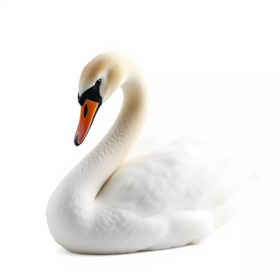 Elegant White Swan model pack Low-poly 3D model_3
