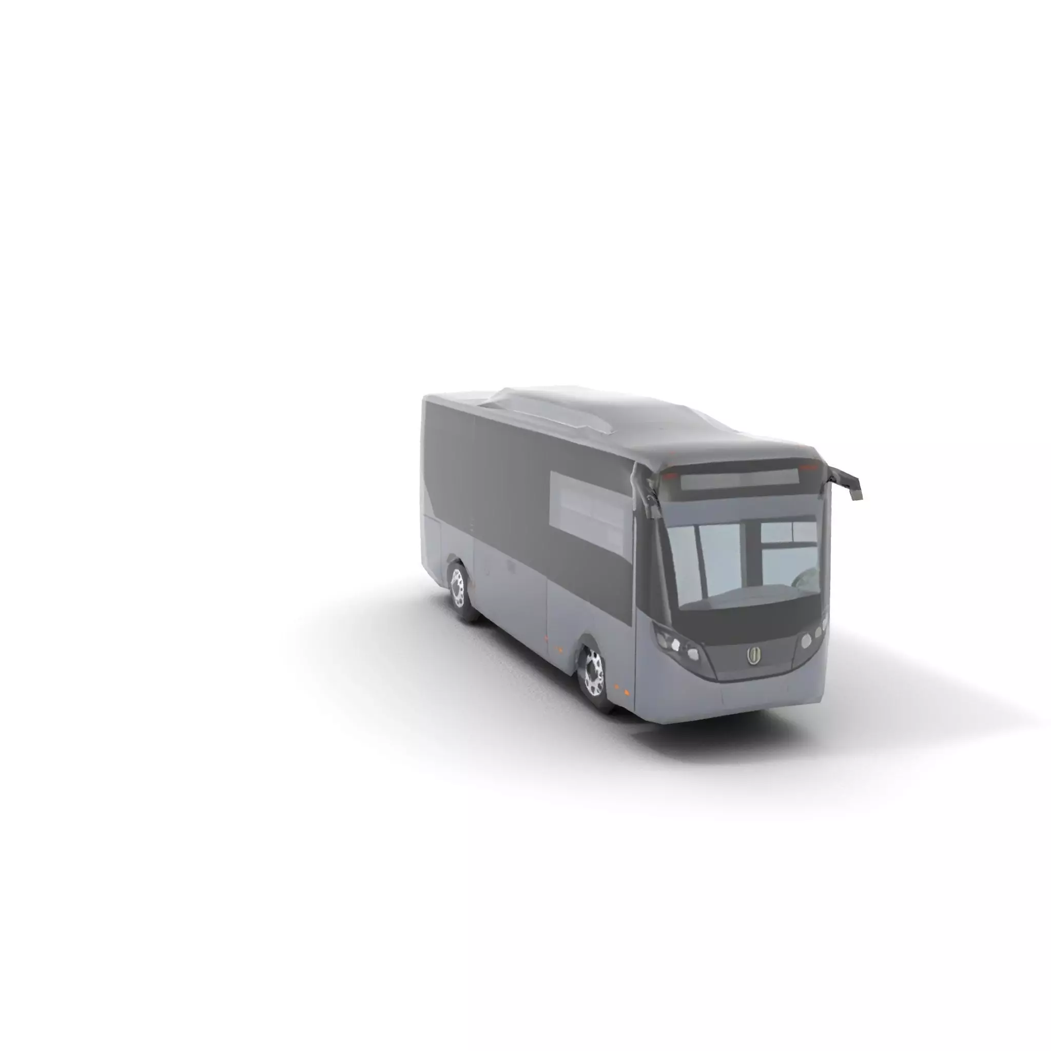 Gray Urban Bus model pack Low-poly 3D model_8