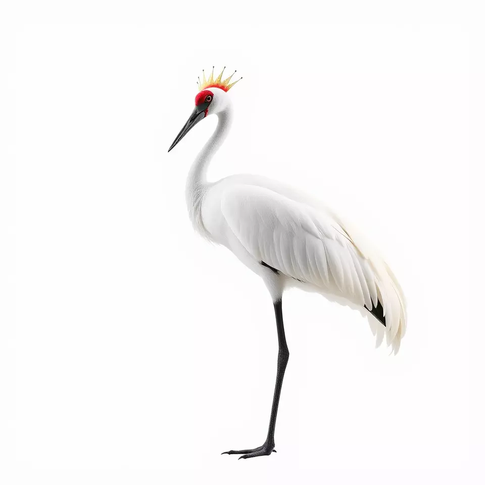 Elegant Crowned Crane model pack Low-poly 3D model_3