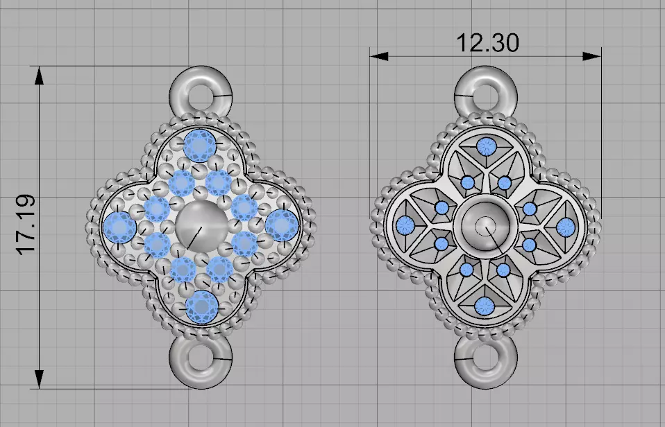 Van cleef Vintage Alhambra bracelet 3d print model 3D print model_21