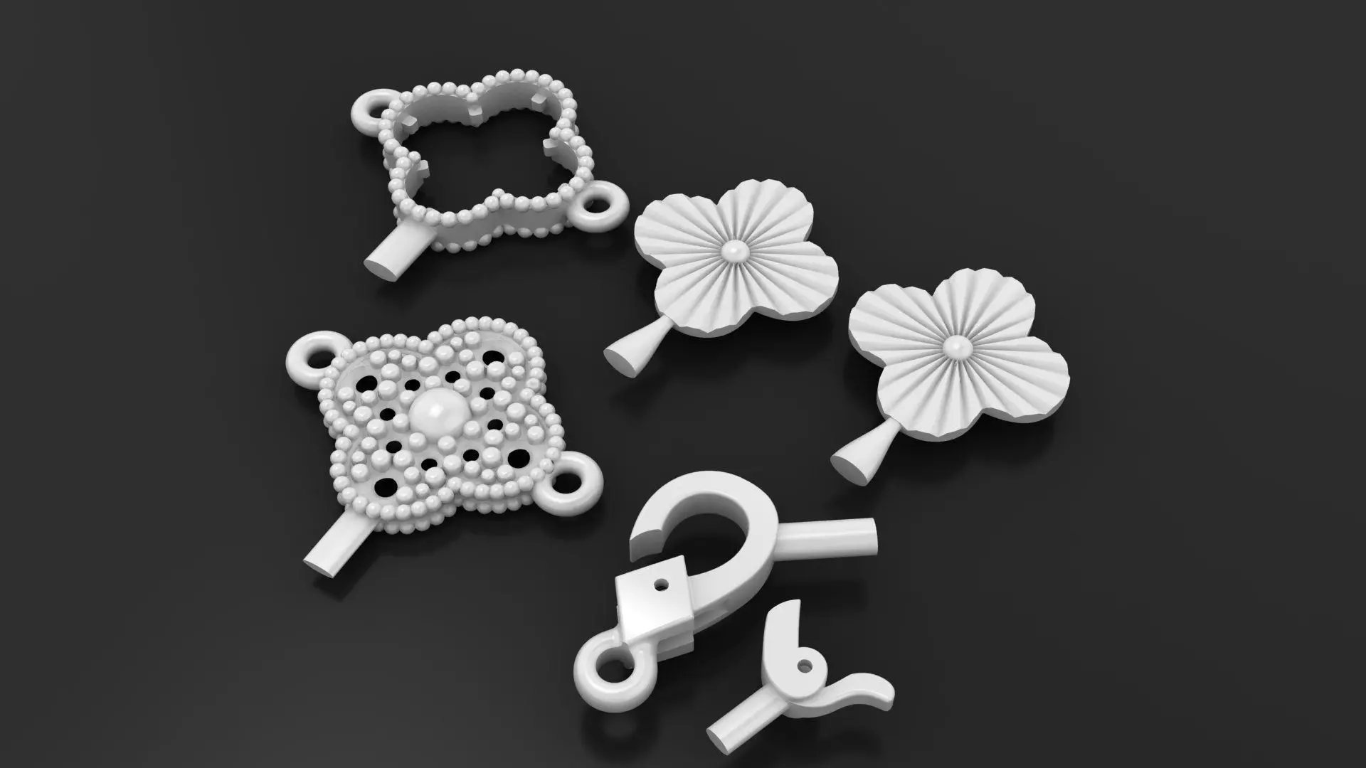 Van cleef Vintage Alhambra bracelet 3d print model 3D print model_1