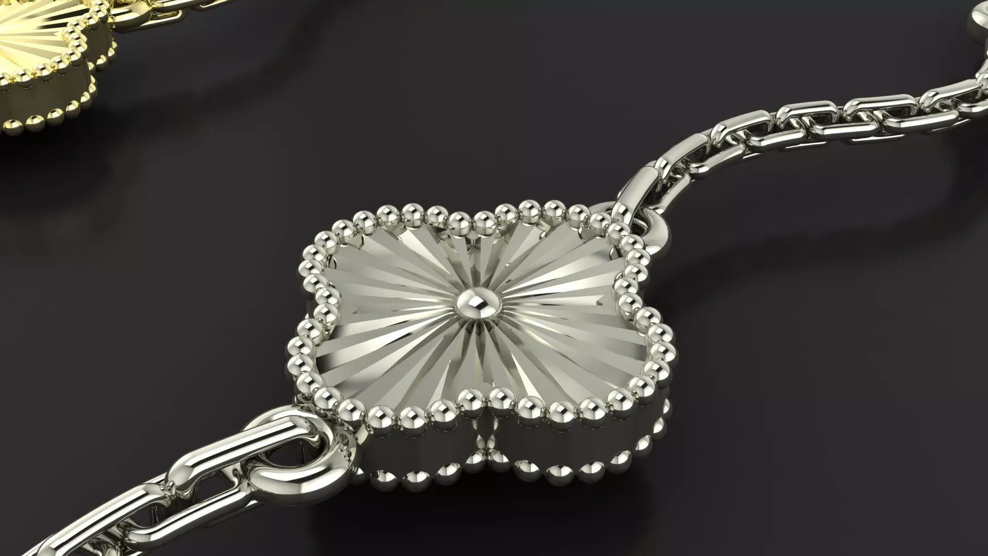 Van cleef Vintage Alhambra bracelet 3d print model 3D print model_3