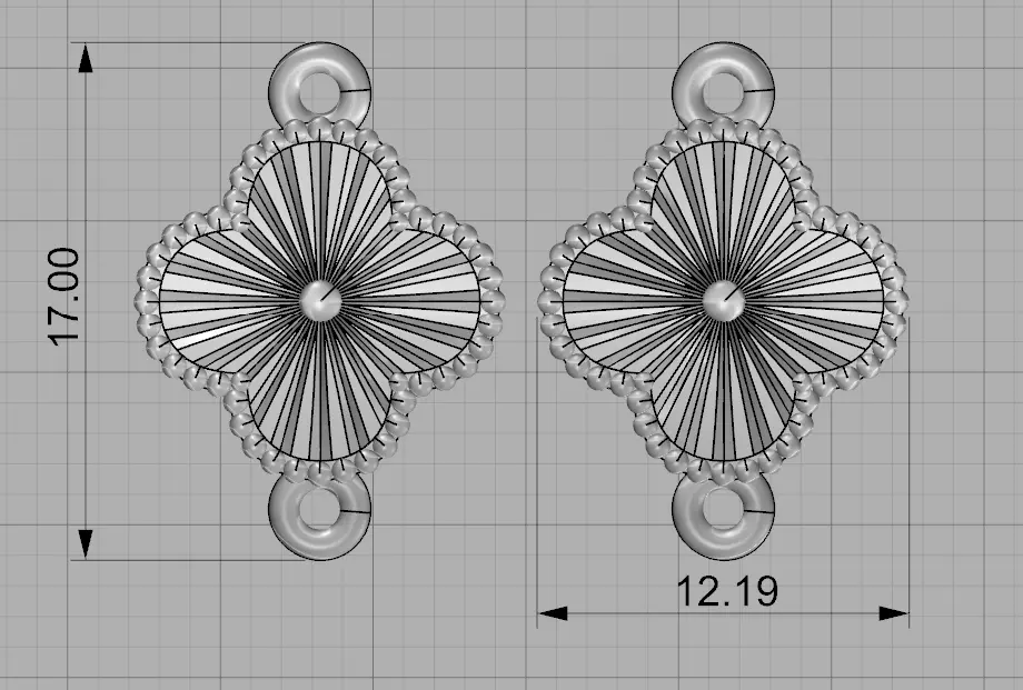 Van cleef Vintage Alhambra bracelet 3d print model 3D print model_24