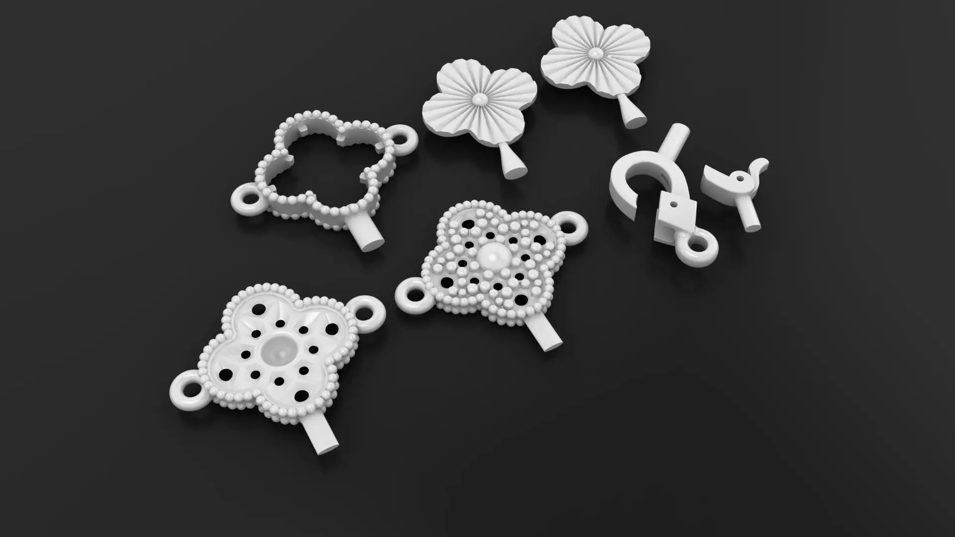 Van cleef Vintage Alhambra bracelet 3d print model 3D print model_7