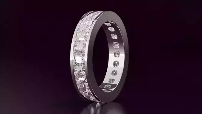 Channel Set Radiant Square Eternity Ring 3036CT EU54