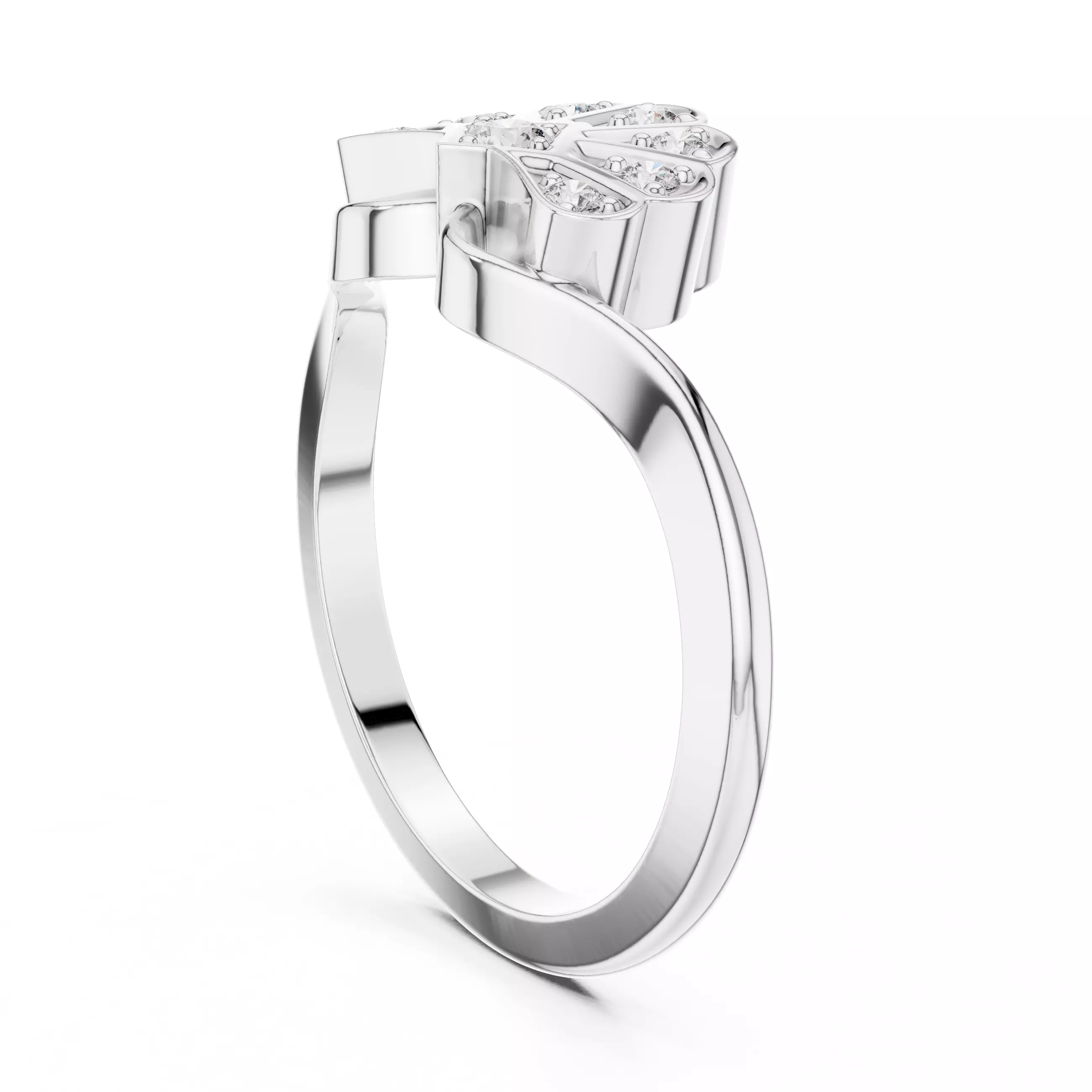 Round Cut  Diamond Floral Engagement Wedding Ring 3DM STL Video 3D print model_9