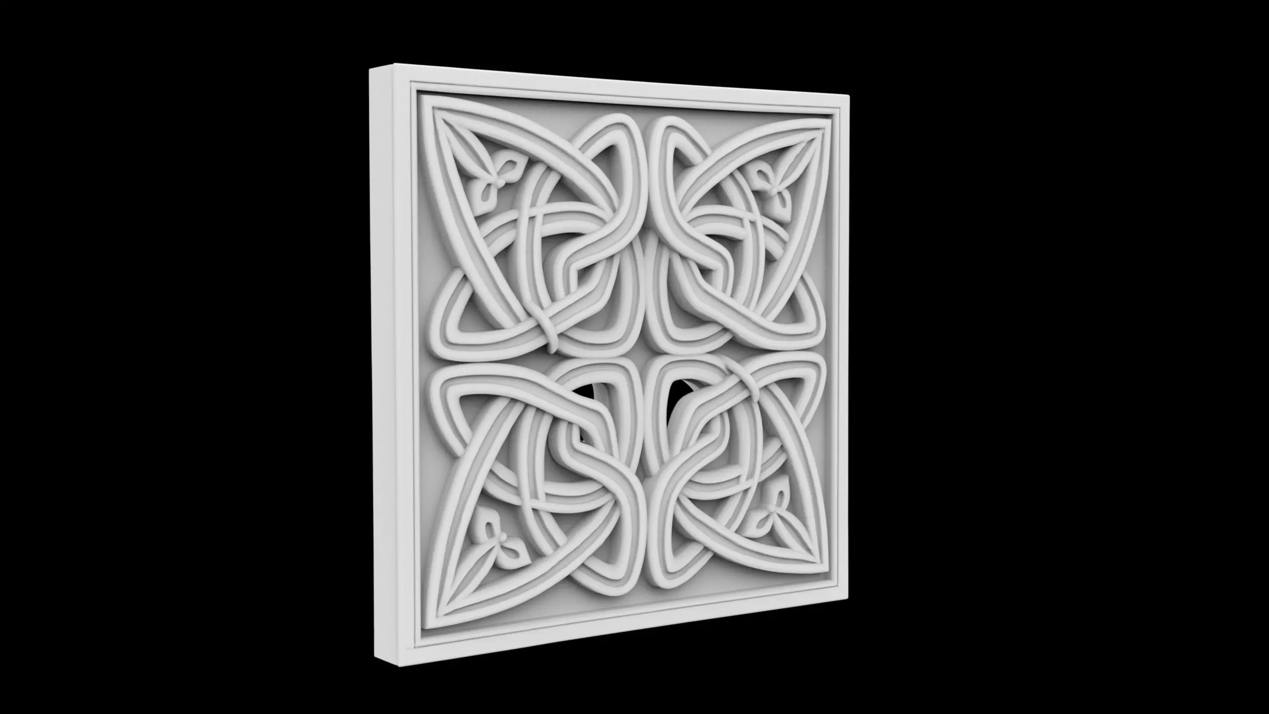 Celtic Knot Wall Relief Decor Panel 3D print model