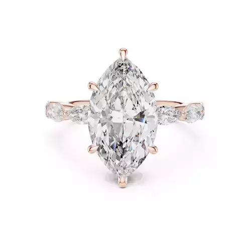 Hidden Halo Marquise Diamond Engagement Ring 3DM STL Video