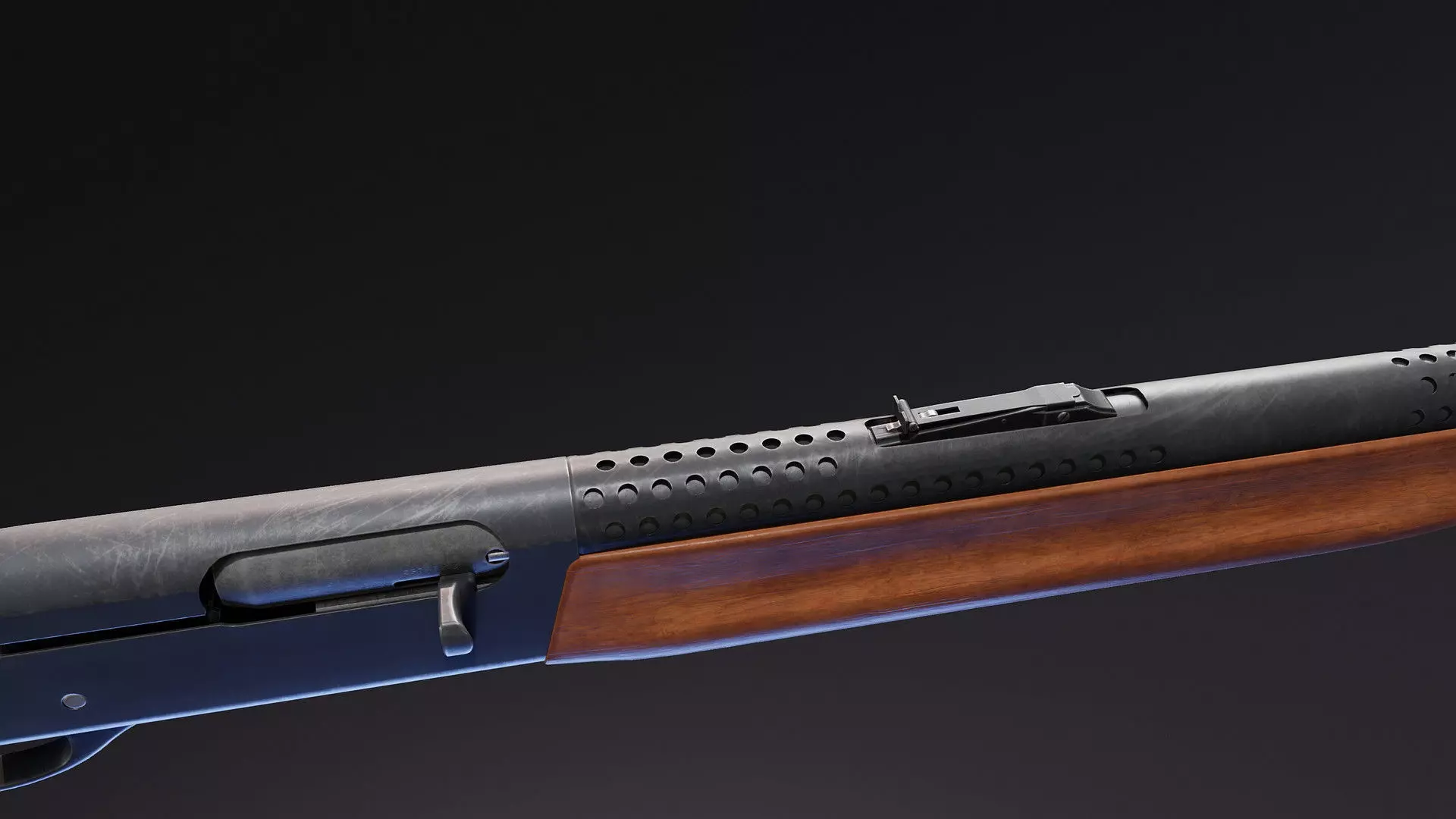 Remington Model 7188 Low-poly 3D model_9