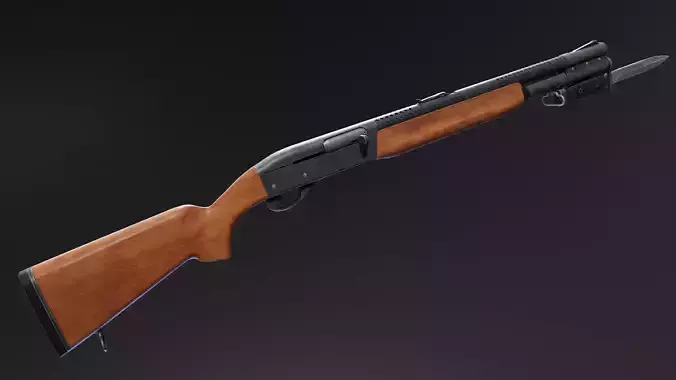 Remington Model 7188 Low-poly 3D model Remington Model 7188 Low-poly 3D model