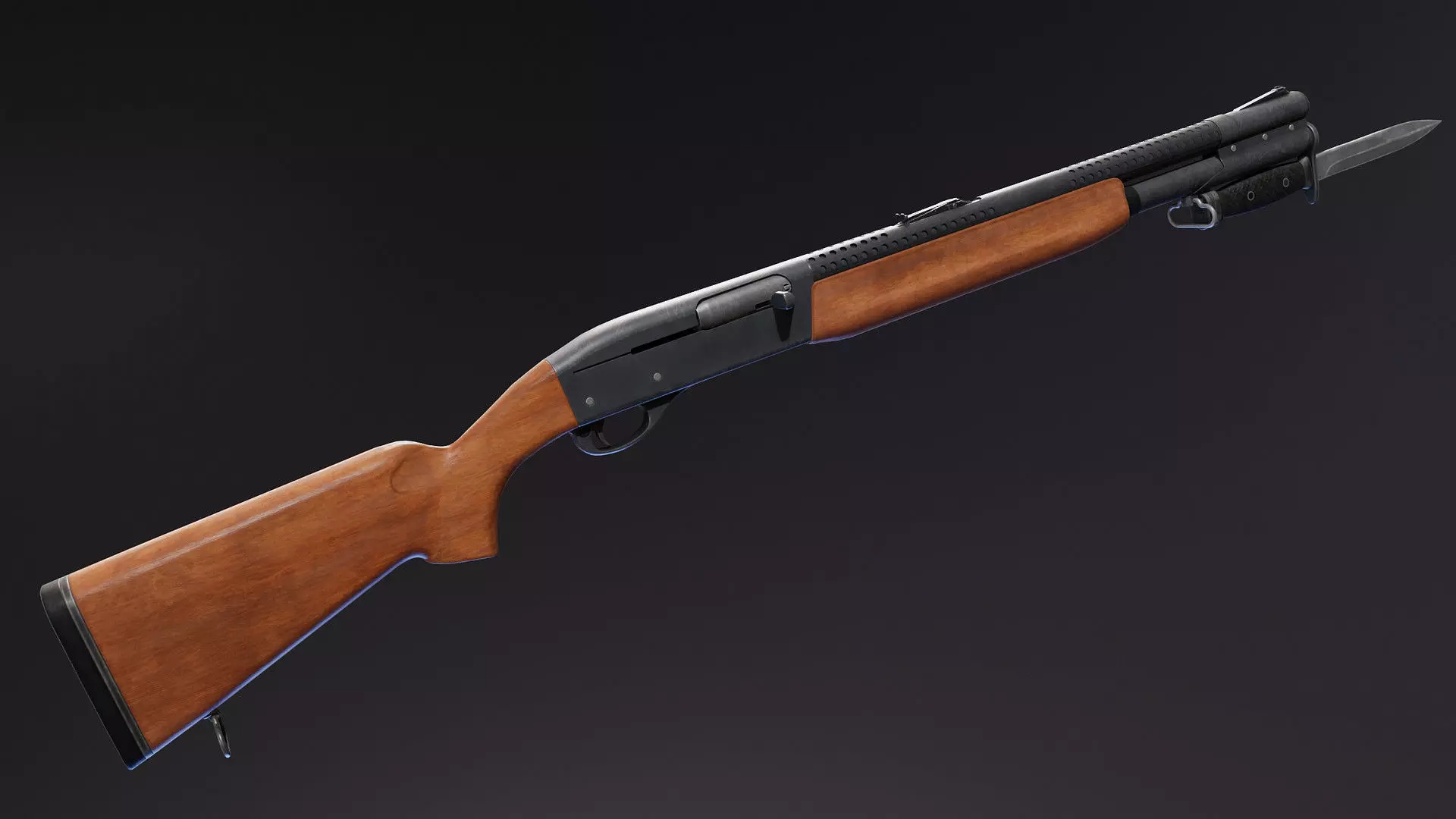 Remington Model 7188 Low-poly 3D model_0